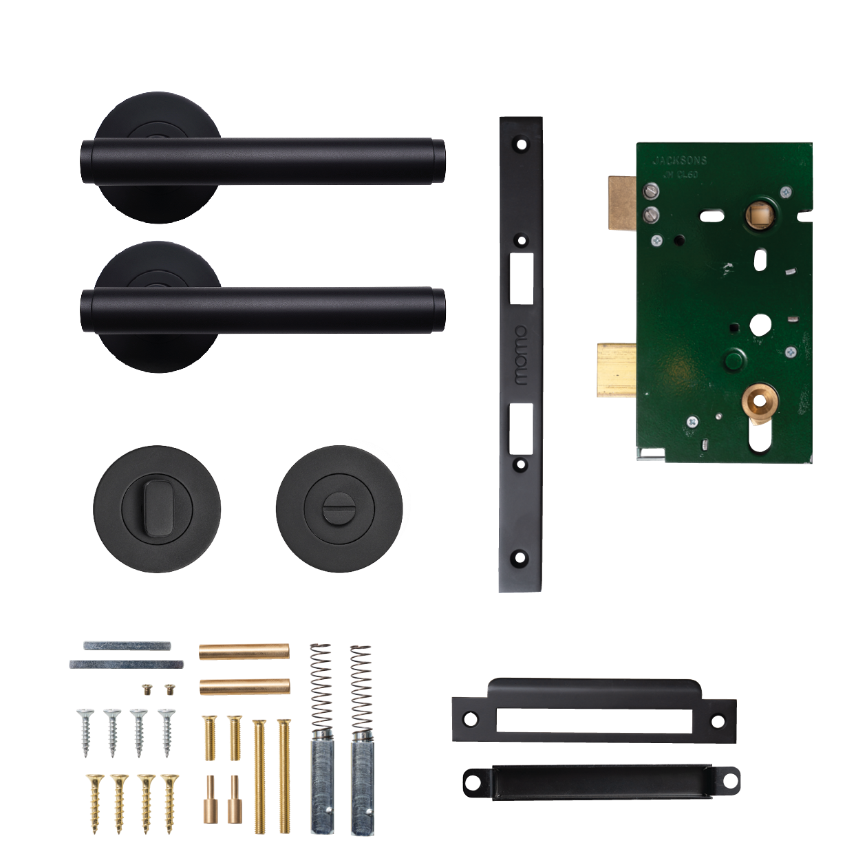 Momo Bellevue Solid Brass Mortice Lock Plain Privacy Lever Set In