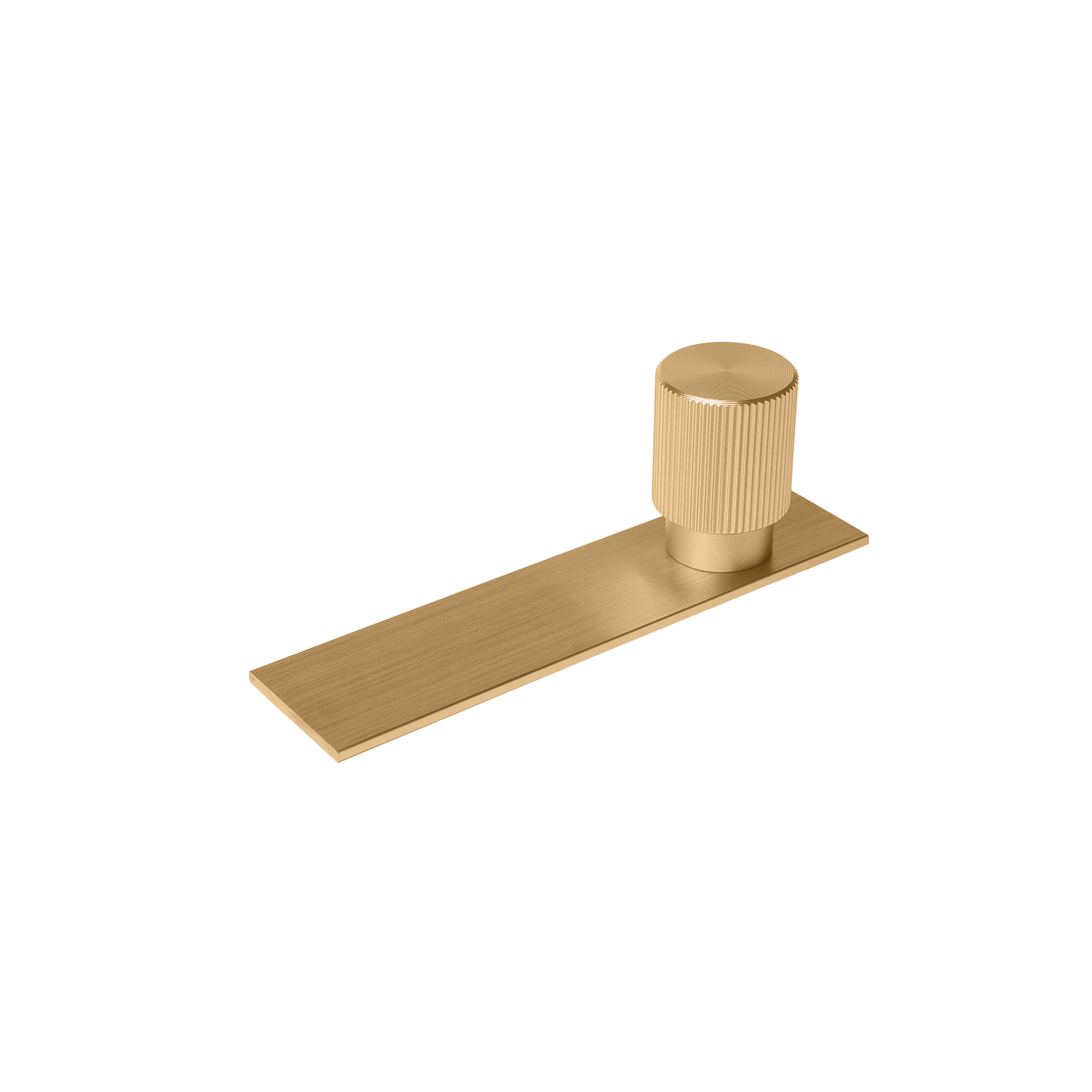 Momo Arpa Round Knob and Backplate 22mm in Brushed Dark Brass