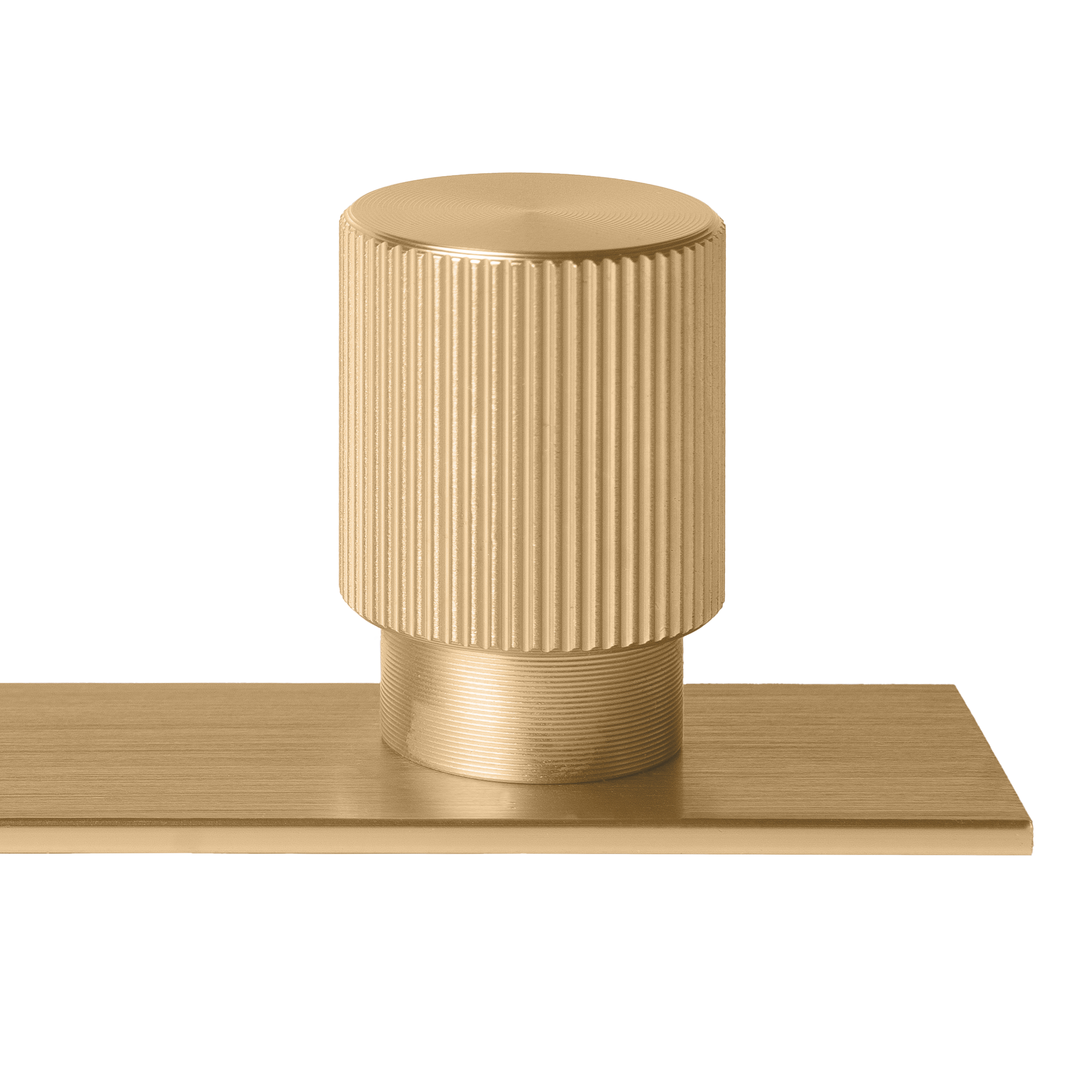 Momo Arpa Round Knob and Backplate 22mm in Brushed Dark Brass (2)