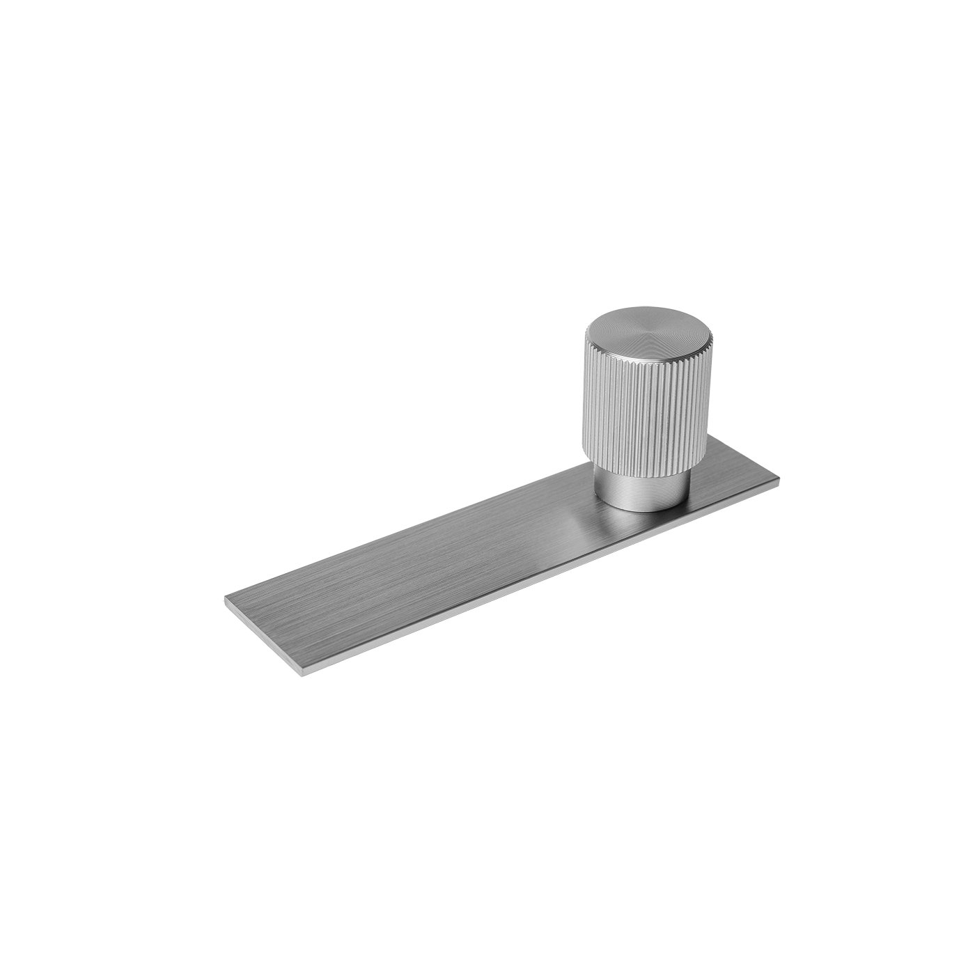 Momo Arpa Round Knob and Backplate 22mm in Dull Brushed Nickel