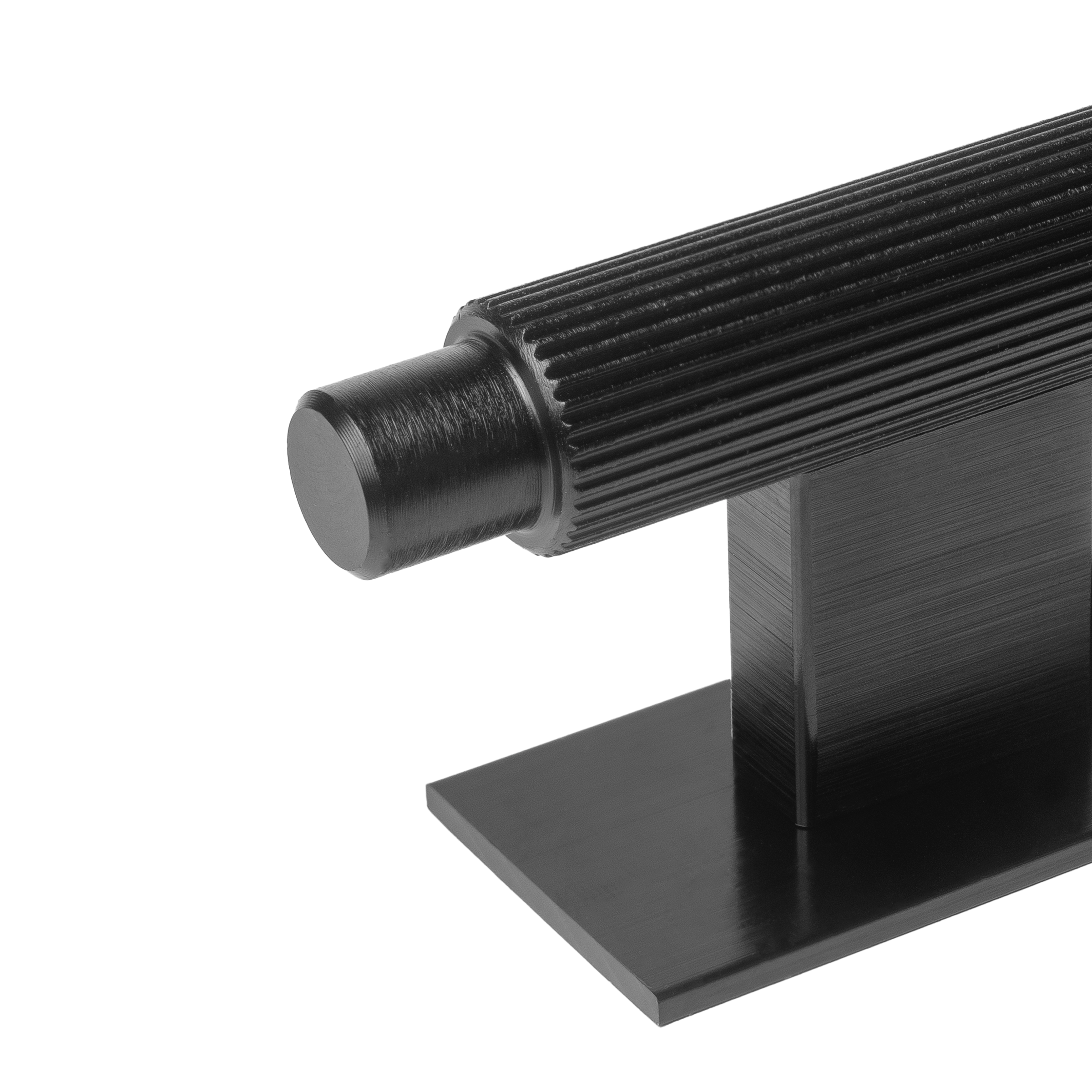 Momo Arpa T Knob and Backplate 70mm in Brushed Black (2)