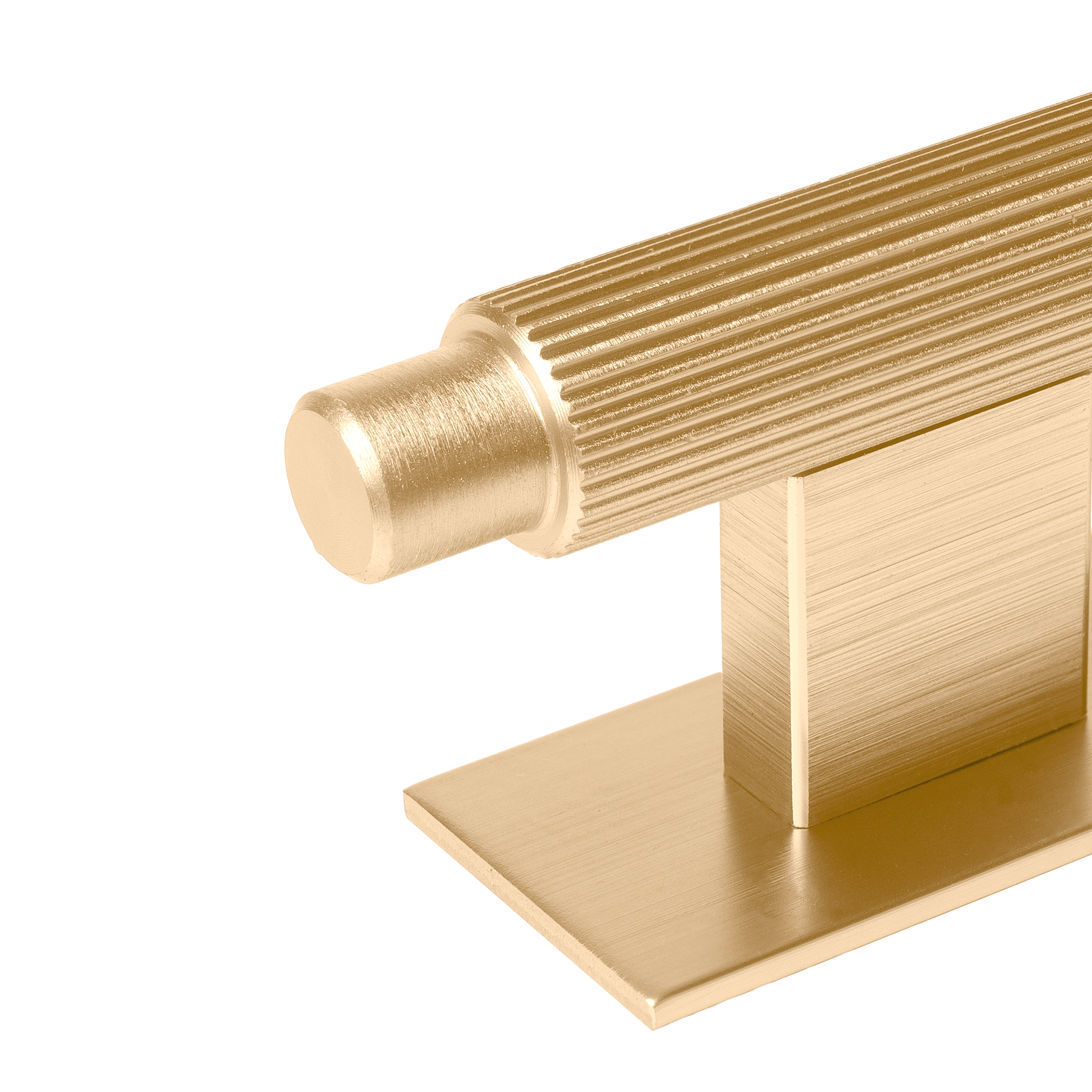 Momo Arpa T Knob and Backplate 70mm in Brushed Dark Brass (2)