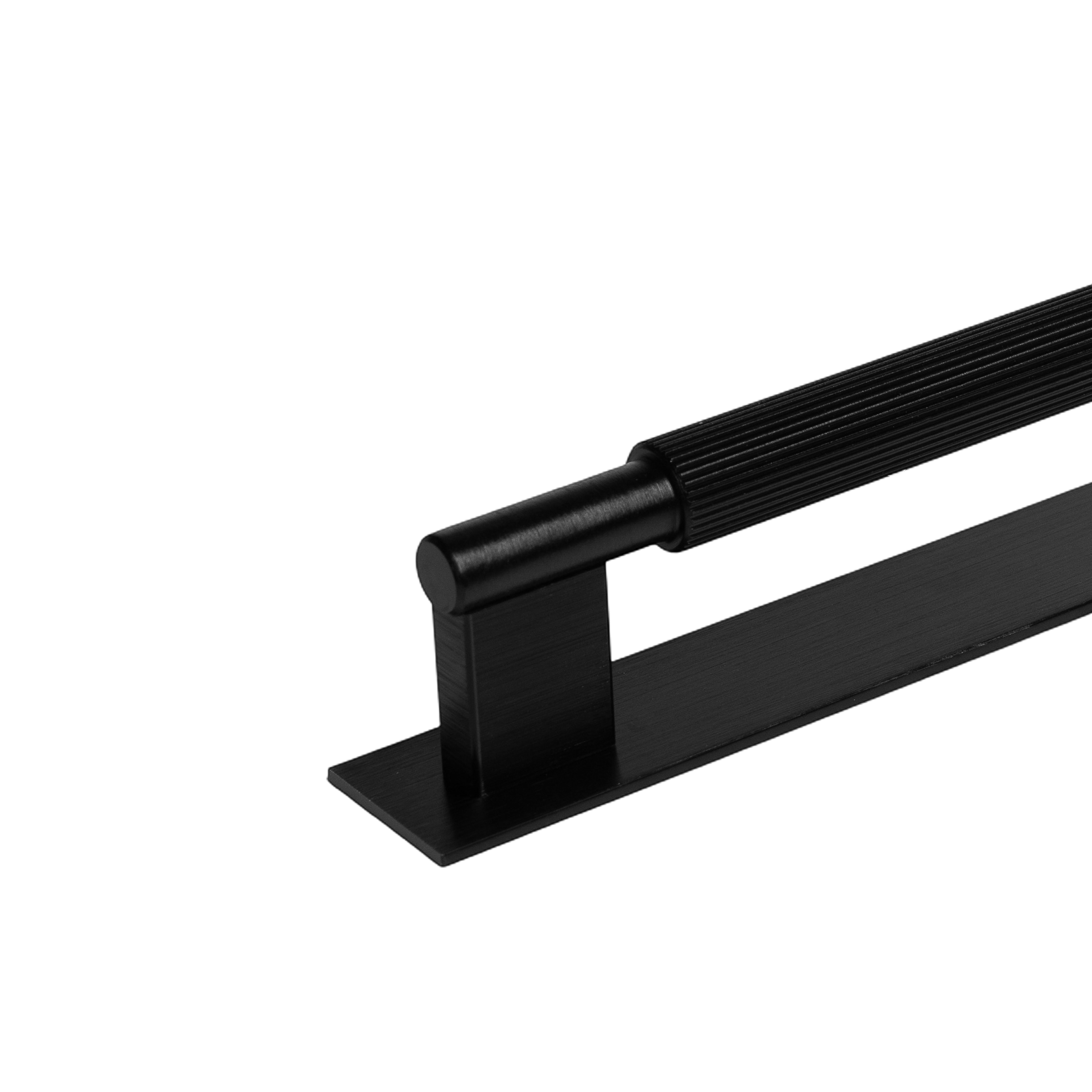 Momo Arpa D Handle and Backplate 320mm in Brushed Black (2)