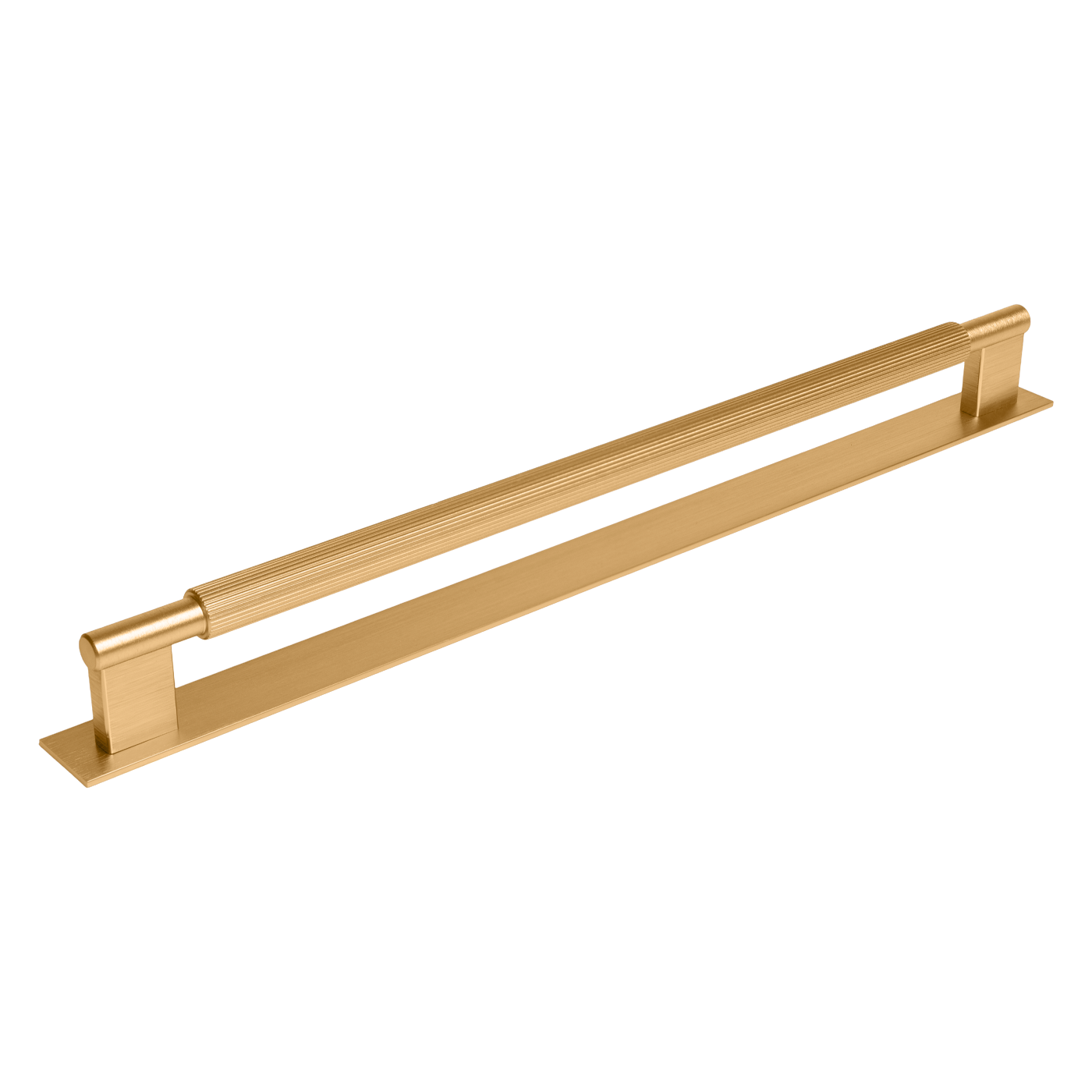Momo Arpa D Handle and Backplate 320mm In Brushed Dark Brass