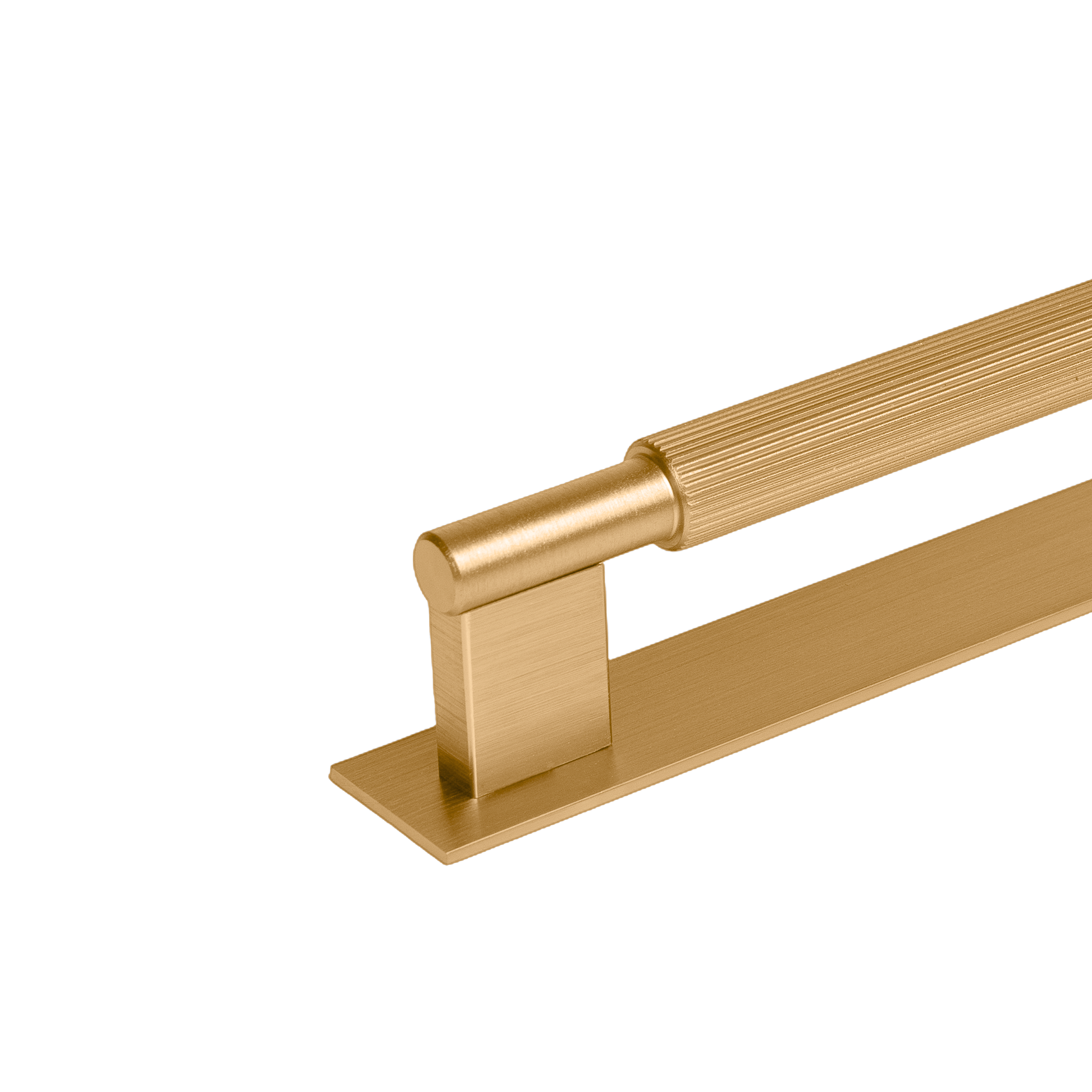 Momo Arpa D Handle and Backplate 320mm in Brushed Dark Brass (2)