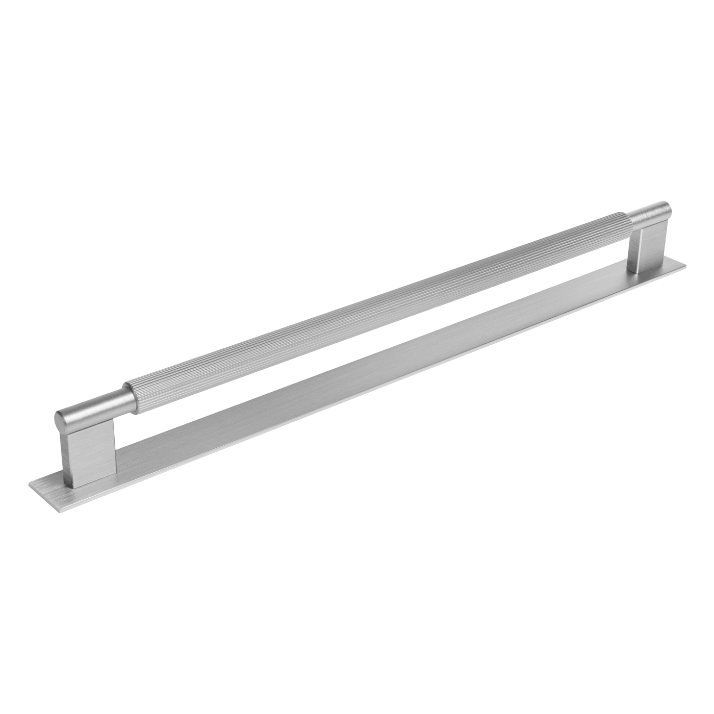 Momo Arpa D Handle and Backplate 320mm In Dull Brushed Nickel