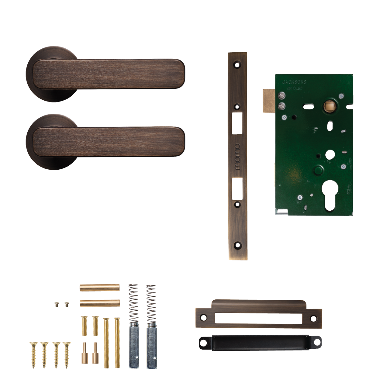 Momo Aspen Solid Brass Mortice Lock Passage Lever Set In Bronze