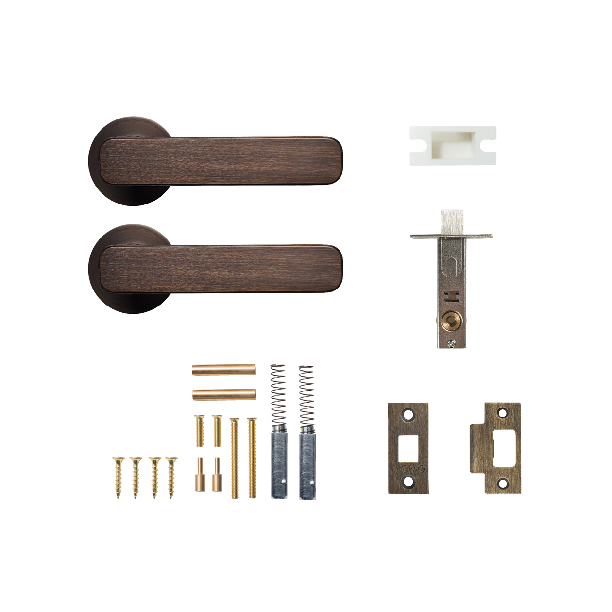 Momo Aspen Solid Brass Tubular Latch Passage Lever Set In Bronze