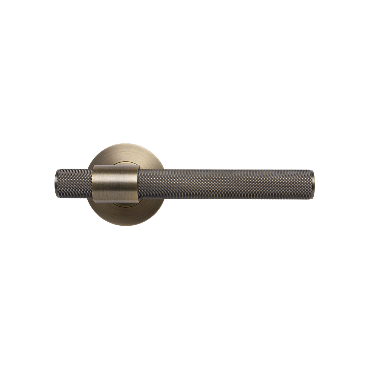 Momo Belgravia Knurled Solid Brass Lever Entrance Set to Suit Dormakaba MS2600 and MS2900 Series locks in Dark Brushed Brass (1)
