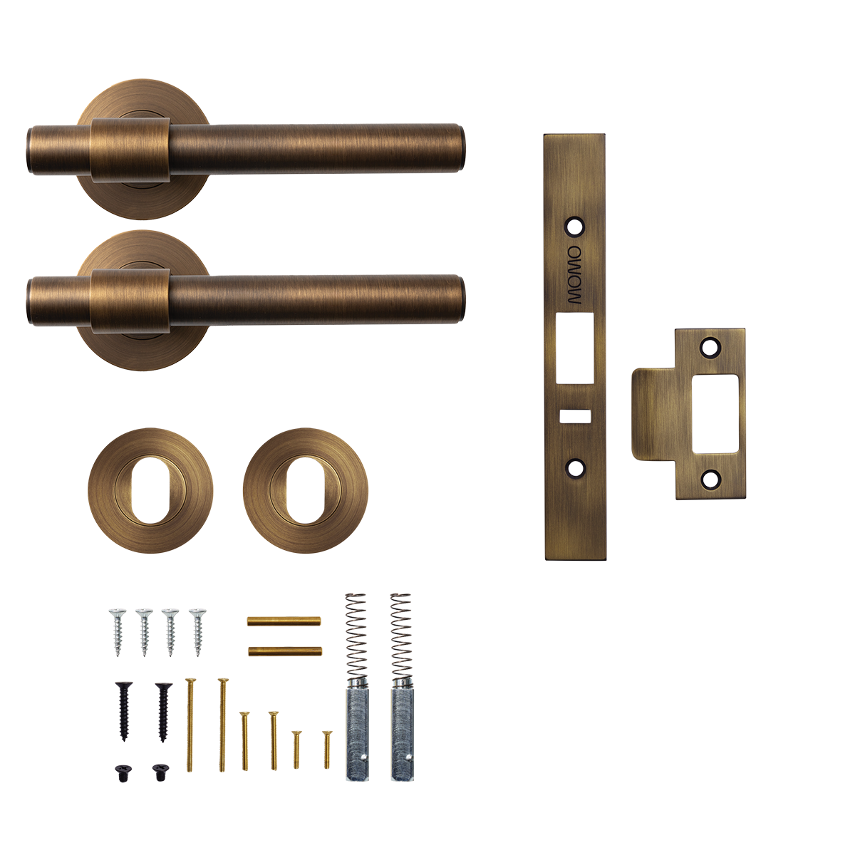 Momo Belgravia Plain Solid Brass Lever Entrance Set to Suit Dormakaba MS2600 and MS2900 Series locks in Bronze