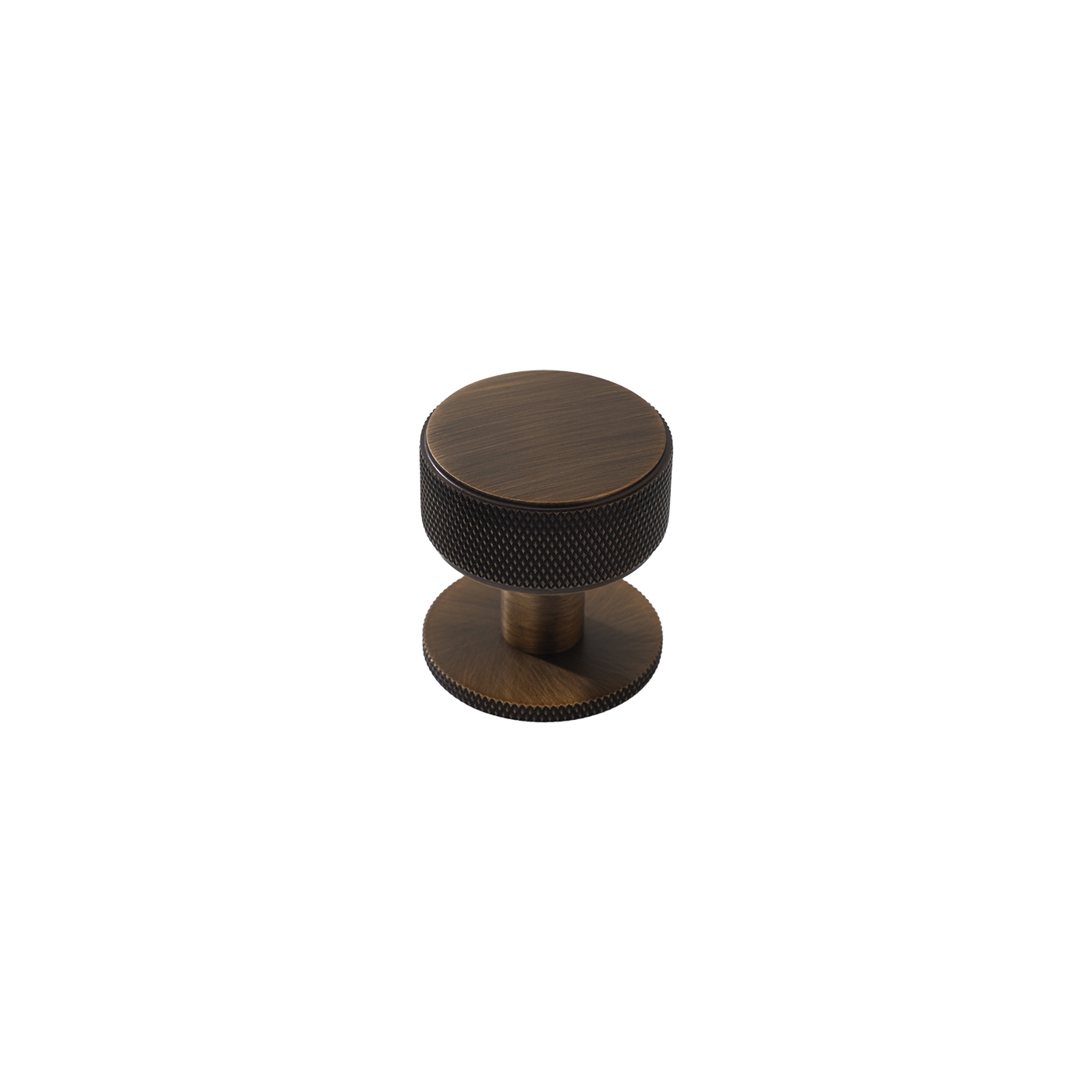 Momo Belgravia Knurled Round Knob Solid Brass 35mm in Bronze (1)