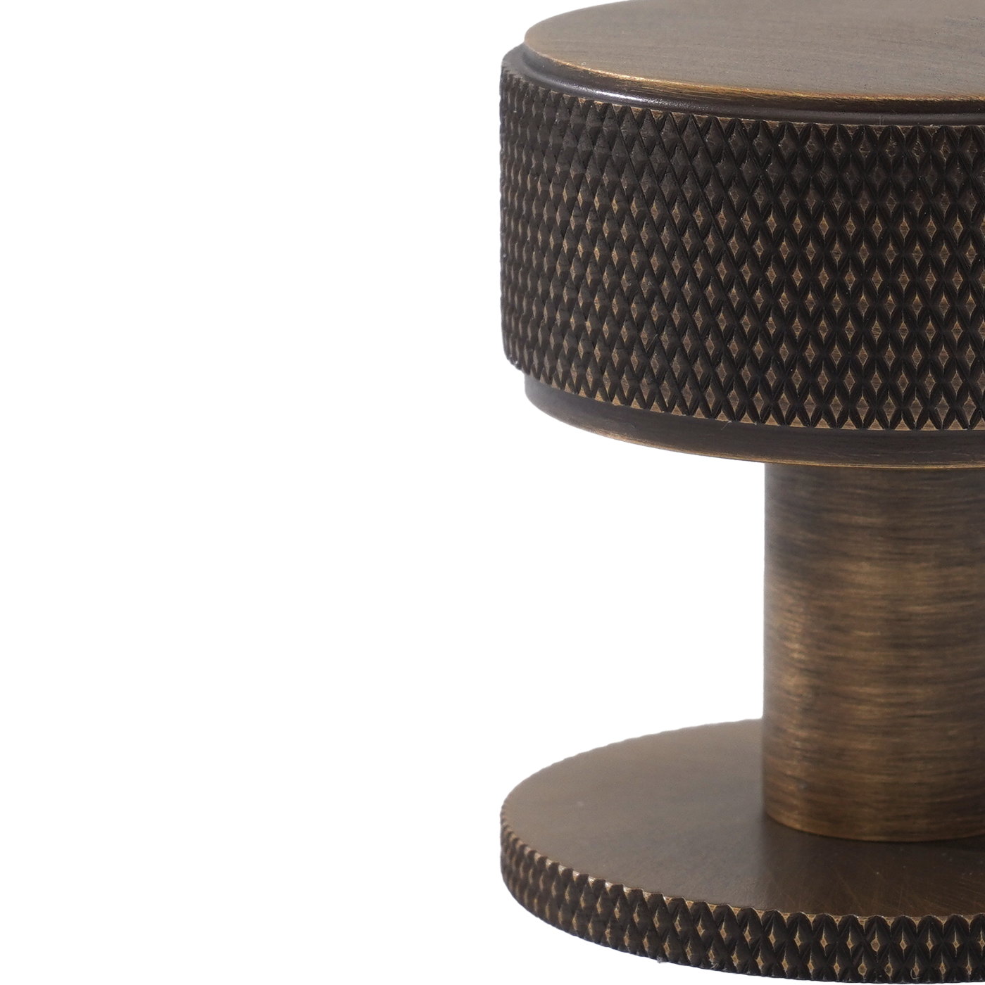 Momo Belgravia Knurled Round Knob Solid Brass 35mm in Bronze (2)