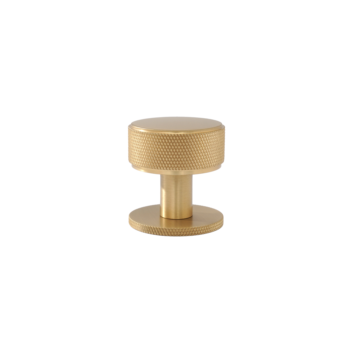 Momo Belgravia Knurled Round Knob Solid Brass 35mm in Brushed Satin Brass