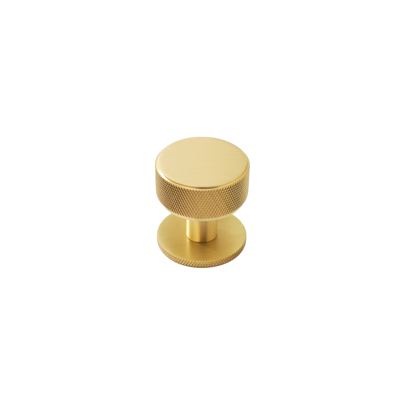 Momo Belgravia Knurled Round Knob Solid Brass 35mm in Brushed Satin Brass (1)