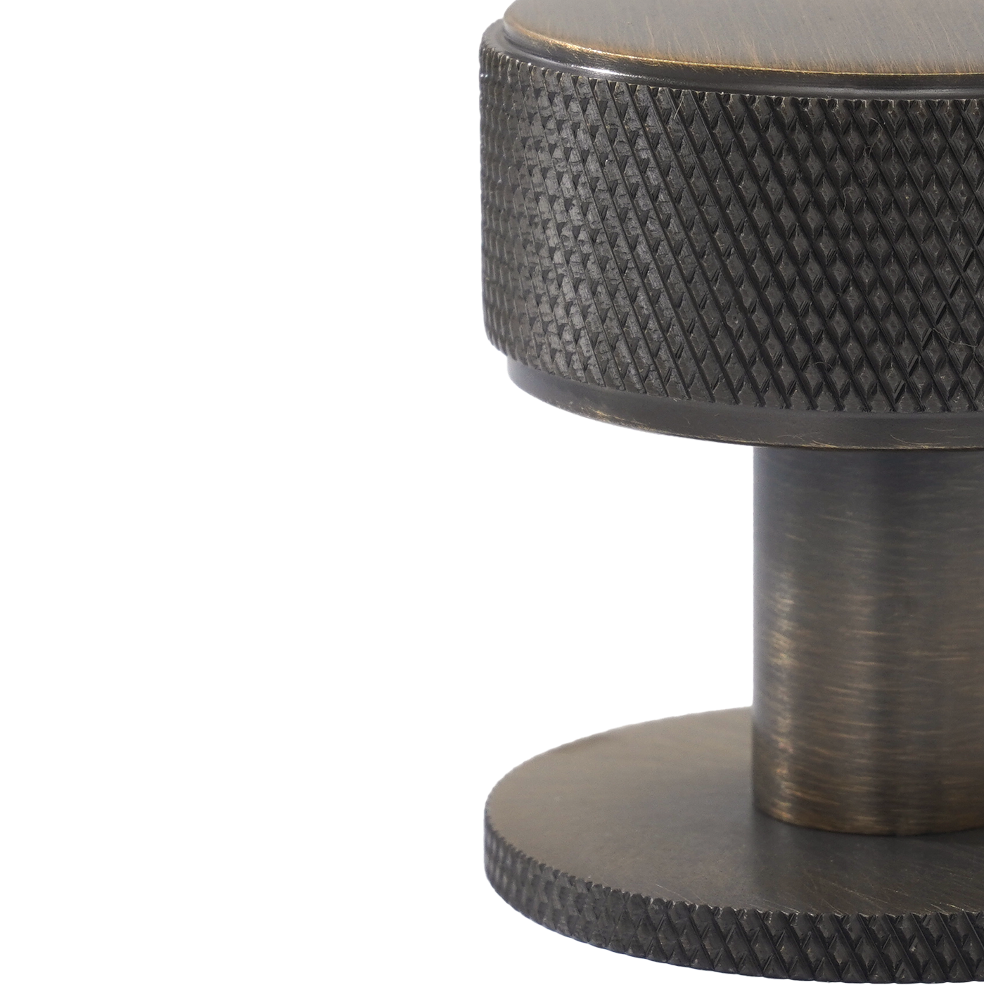 Momo Belgravia Knurled Round Knob Solid Brass 35mm in Dark Brushed Brass (2)