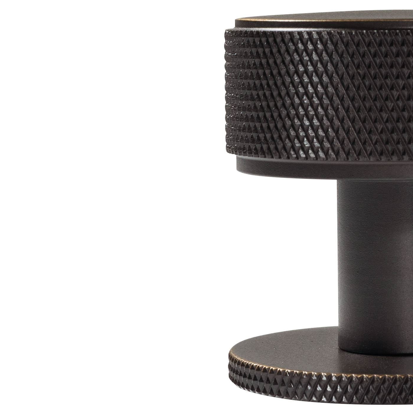 Momo Belgravia Knurled Round Knob Solid Brass 35mm in Dark Bronze (2)