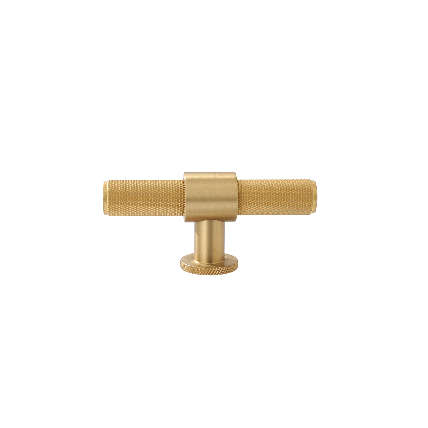Momo Belgravia Knurled T Knob Solid Brass 82mm in Brushed Satin Brass (1)
