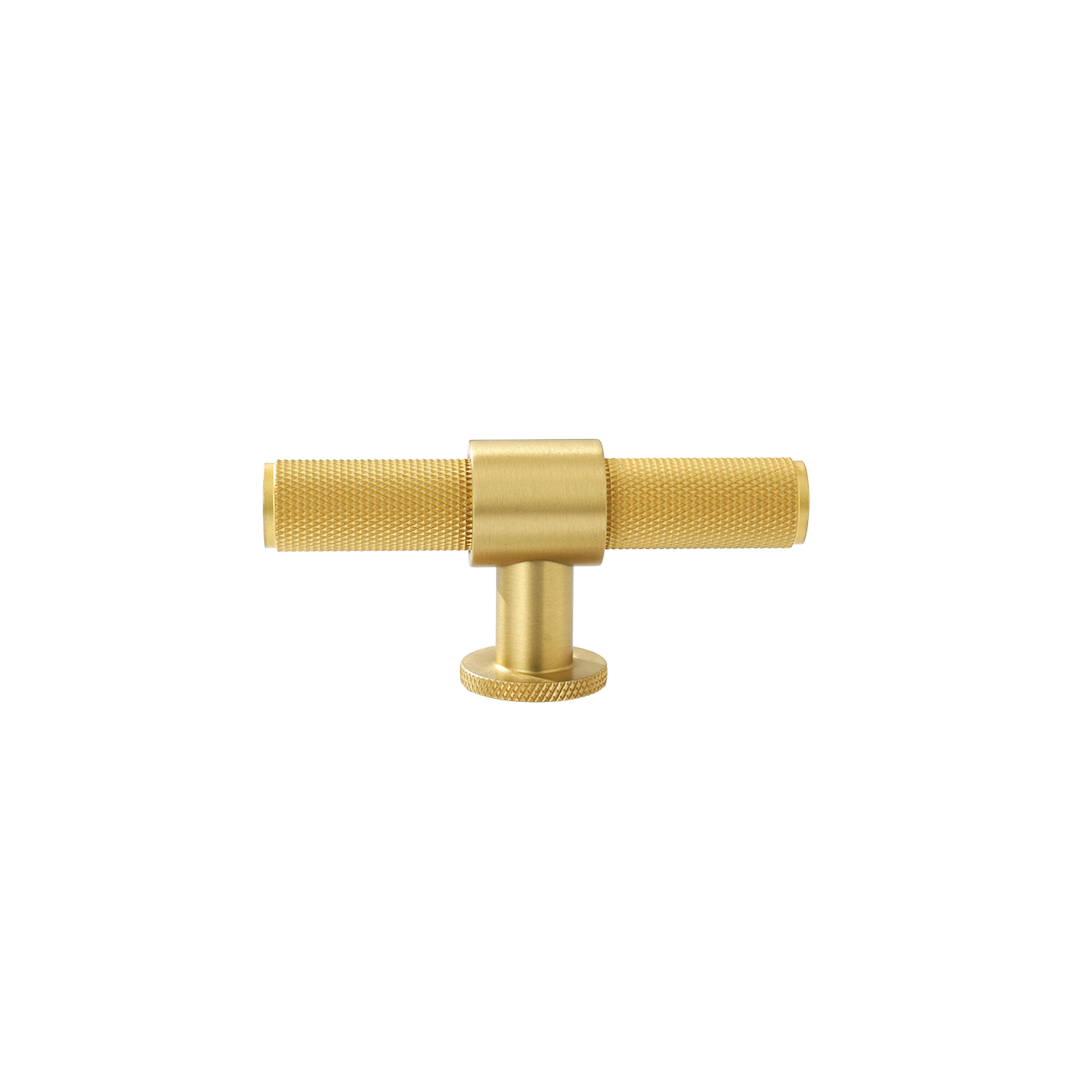Momo Belgravia Knurled T Knob Solid Brass 82mm in Brushed Satin Brass (1)