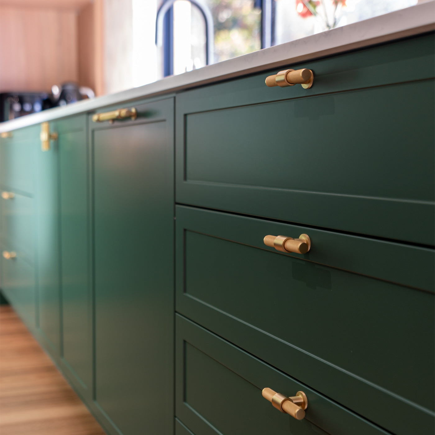 Momo Belgravia Knurled T Knob Solid Brass 82mm in Brushed Satin Brass (3)