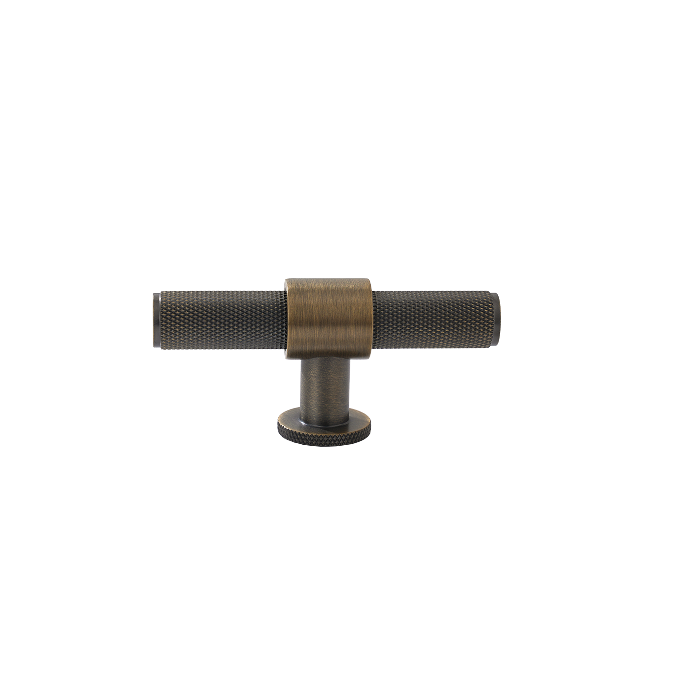 Momo Belgravia Knurled T Knob Solid Brass 82mm in Dark Brushed Brass (1)