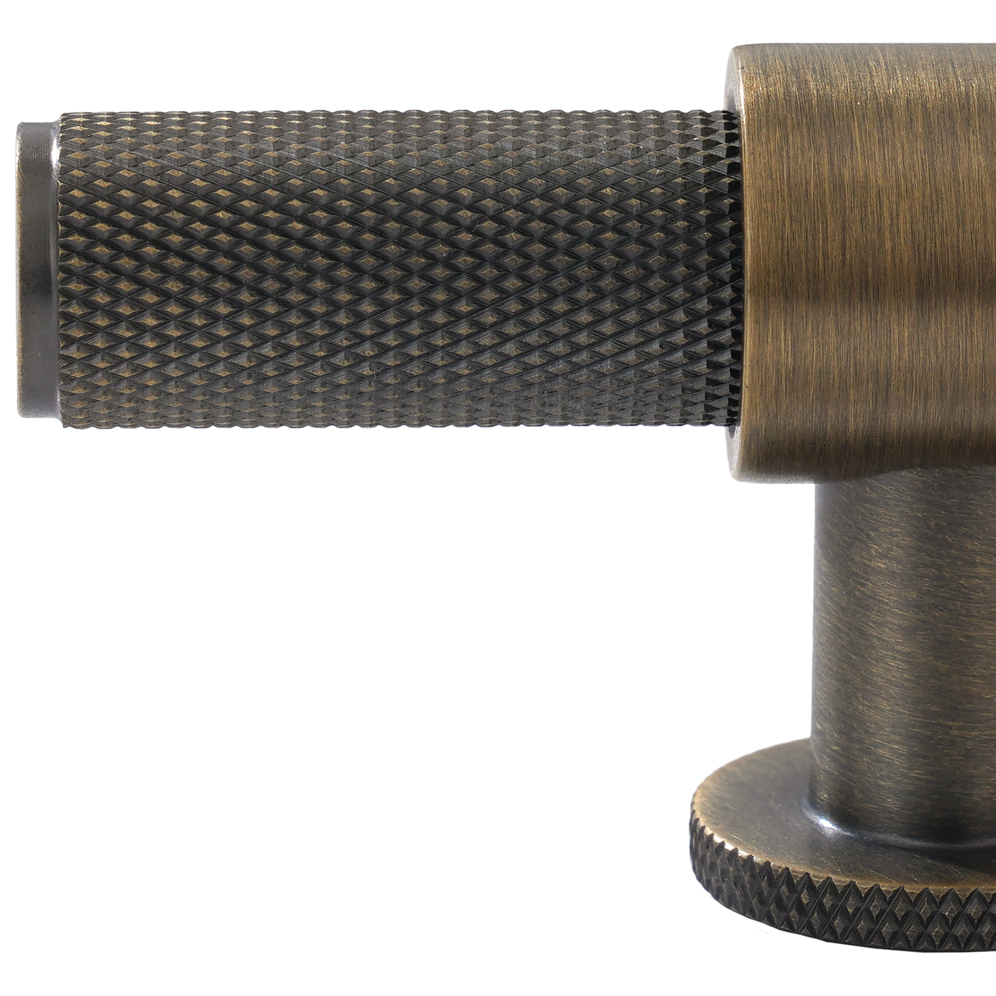 Momo Belgravia Knurled T Knob Solid Brass 82mm in Dark Brushed Brass (2)
