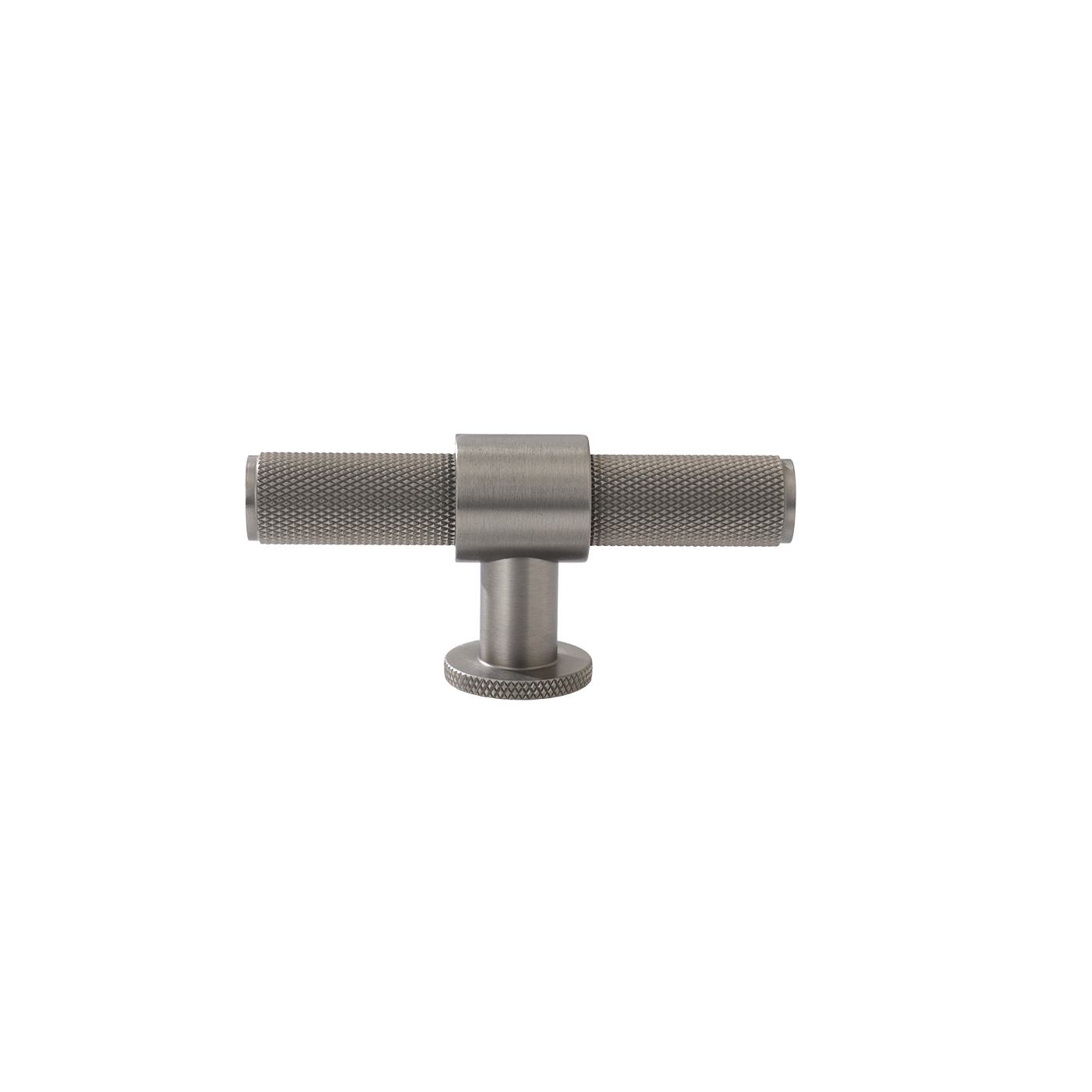 Momo Belgravia Knurled T Knob Solid Brass 82mm in Dull Brushed Nickel (1)
