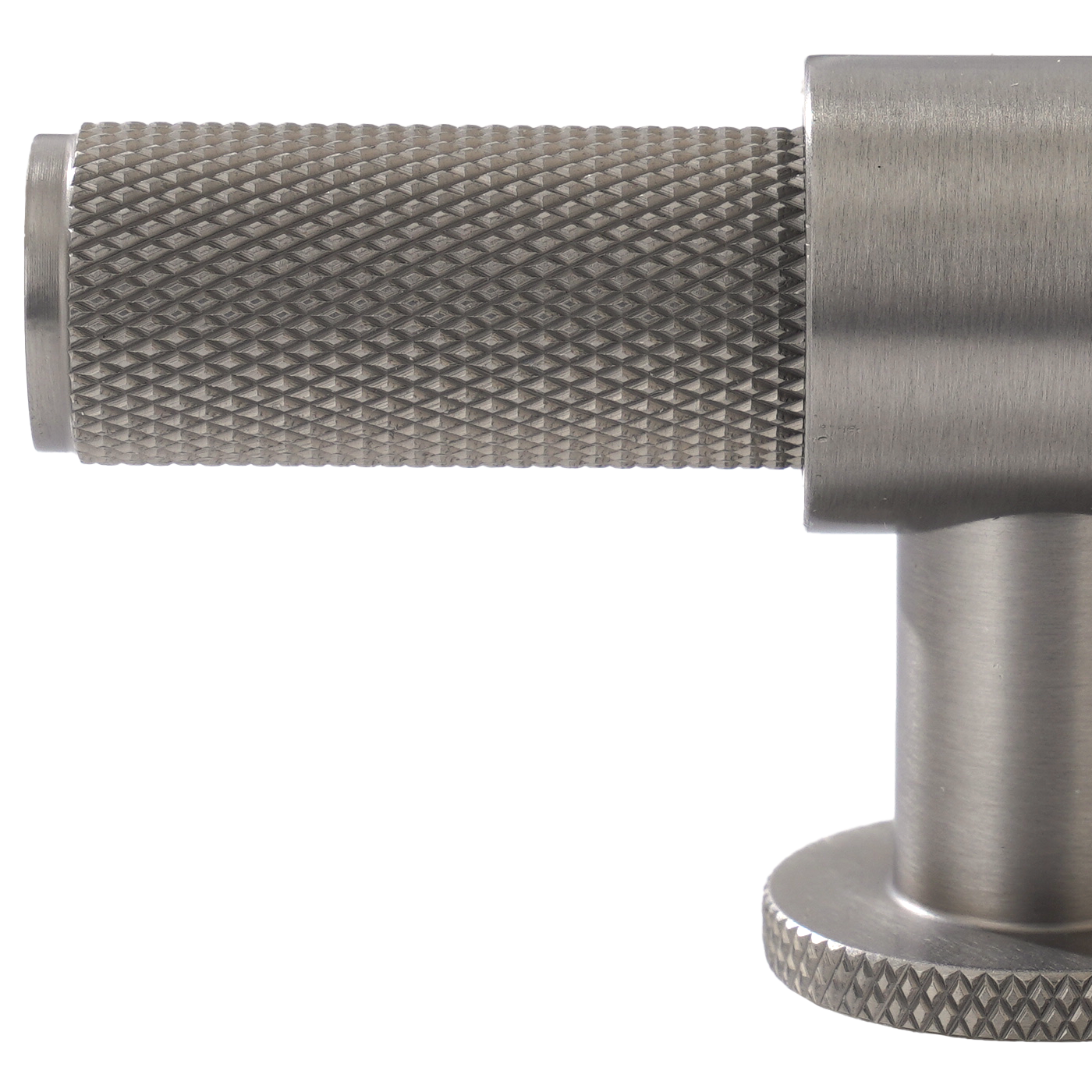 Momo Belgravia Knurled T Knob Solid Brass 82mm in Dull Brushed Nickel (2)