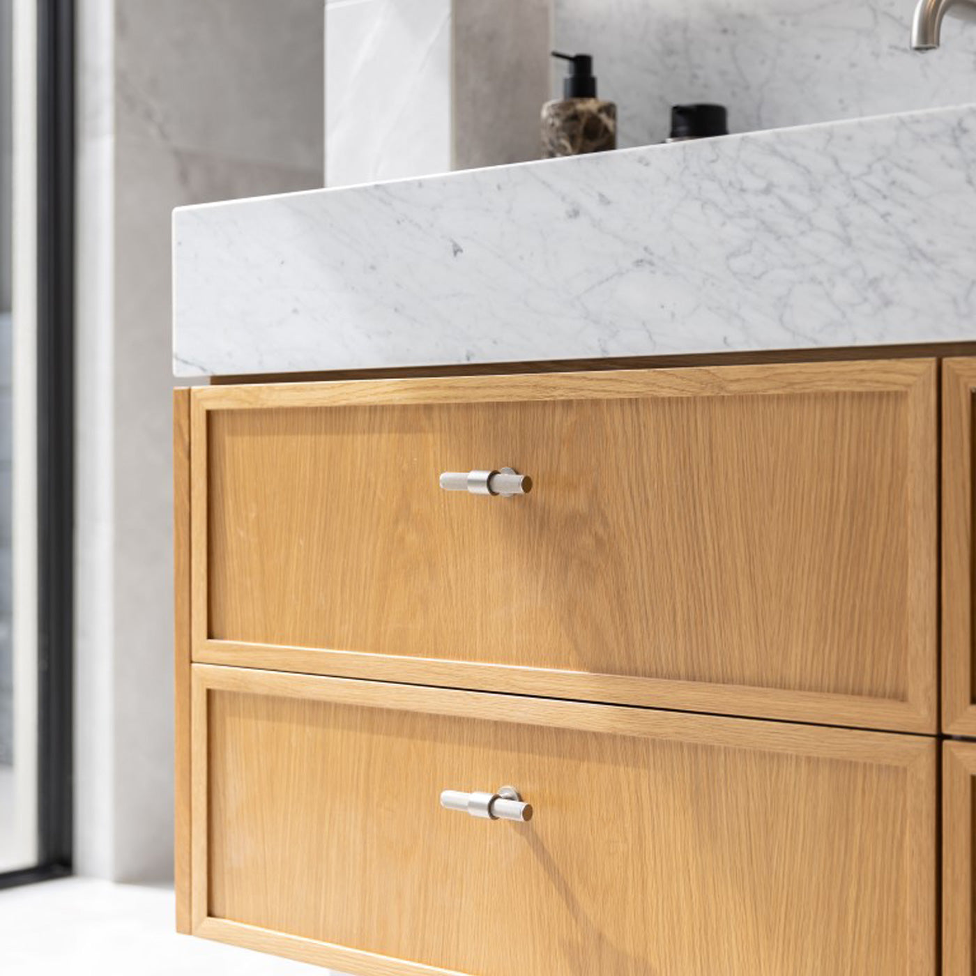 Momo Belgravia Knurled T Knob Solid Brass 82mm in Dull Brushed Nickel (2)