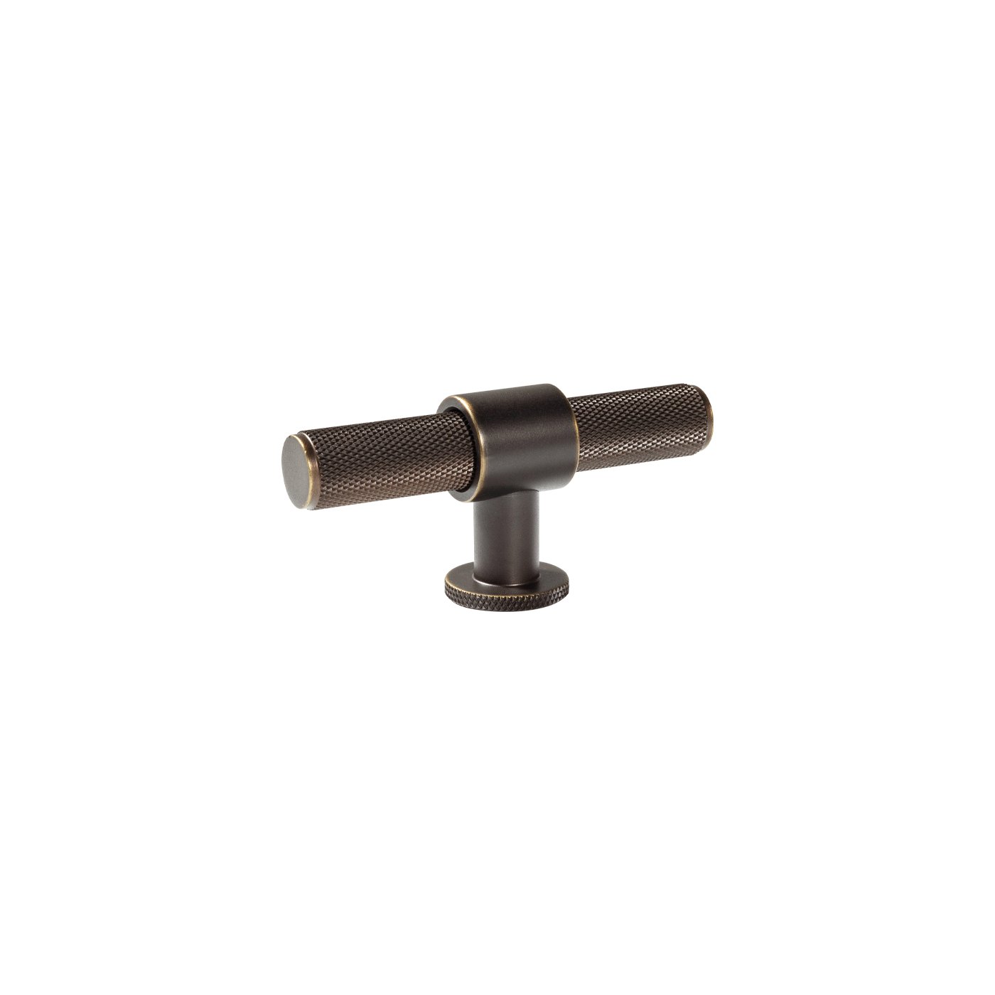 Momo Belgravia Knurled T Knob Solid Brass 82mm in Dark Bronze
