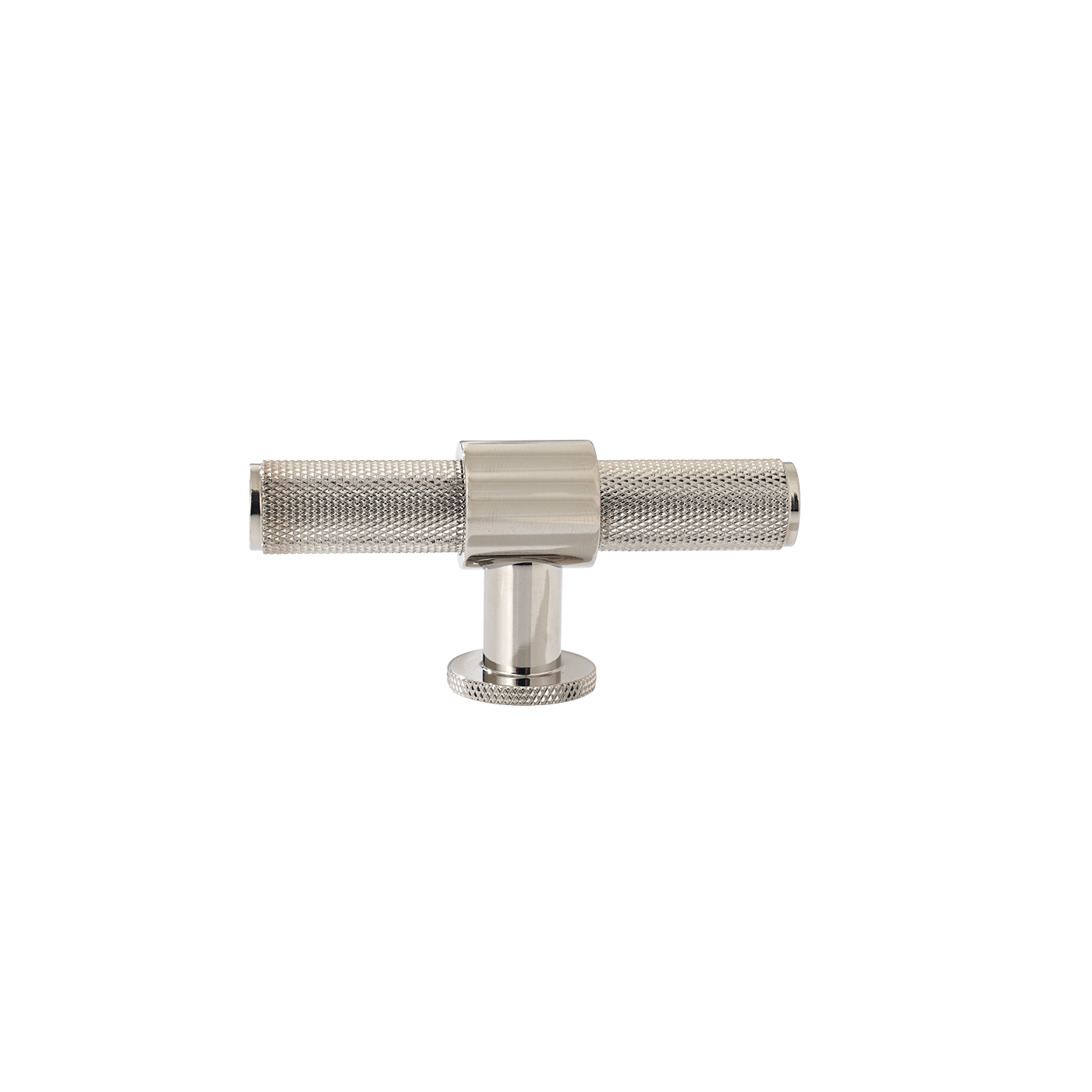 Momo Belgravia Knurled T Knob Solid Brass 82mm in Polished Nickel (1)