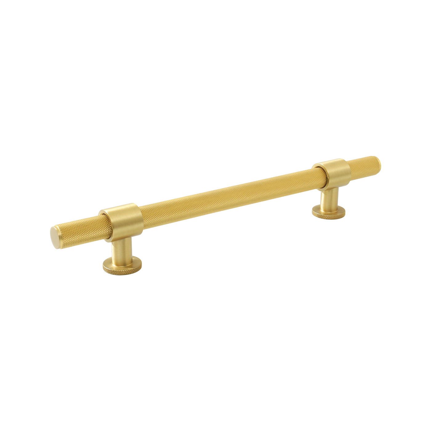Momo Belgravia Knurled Bar Pull Solid Brass 160mm in Brushed Satin Brass