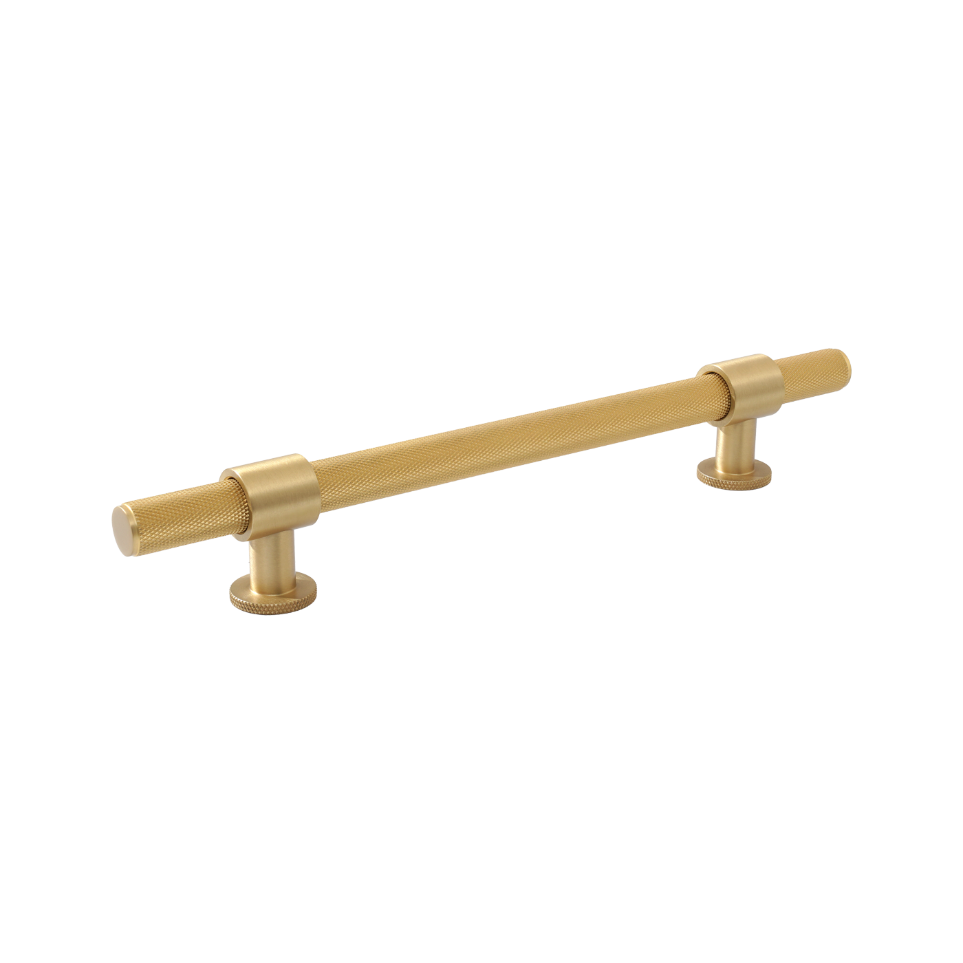 Momo Belgravia Knurled Bar Pull Solid Brass 160mm in Brushed Satin Brass