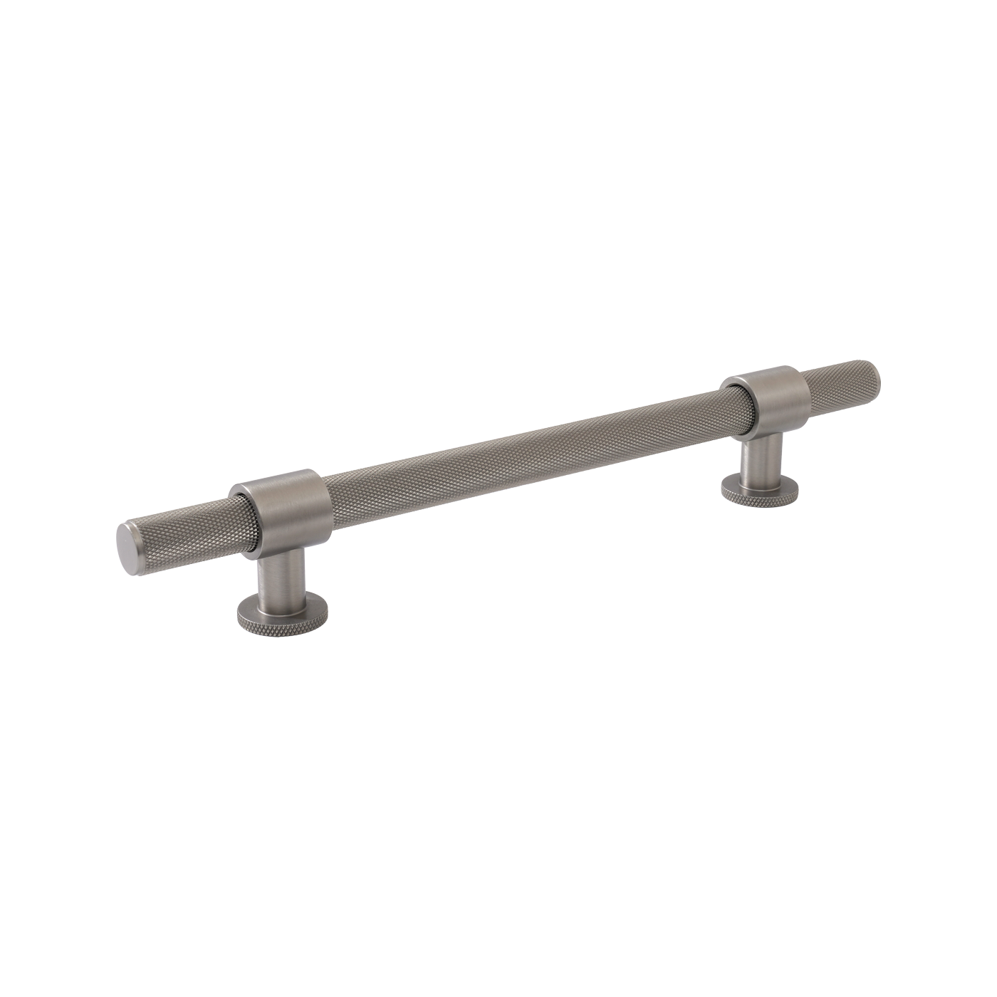 Momo Belgravia Knurled Bar Pull Solid Brass 160mm in Dull Brushed Nickel