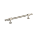 Momo Belgravia Knurled Bar Pull Solid Brass 160mm in Polished Nickel