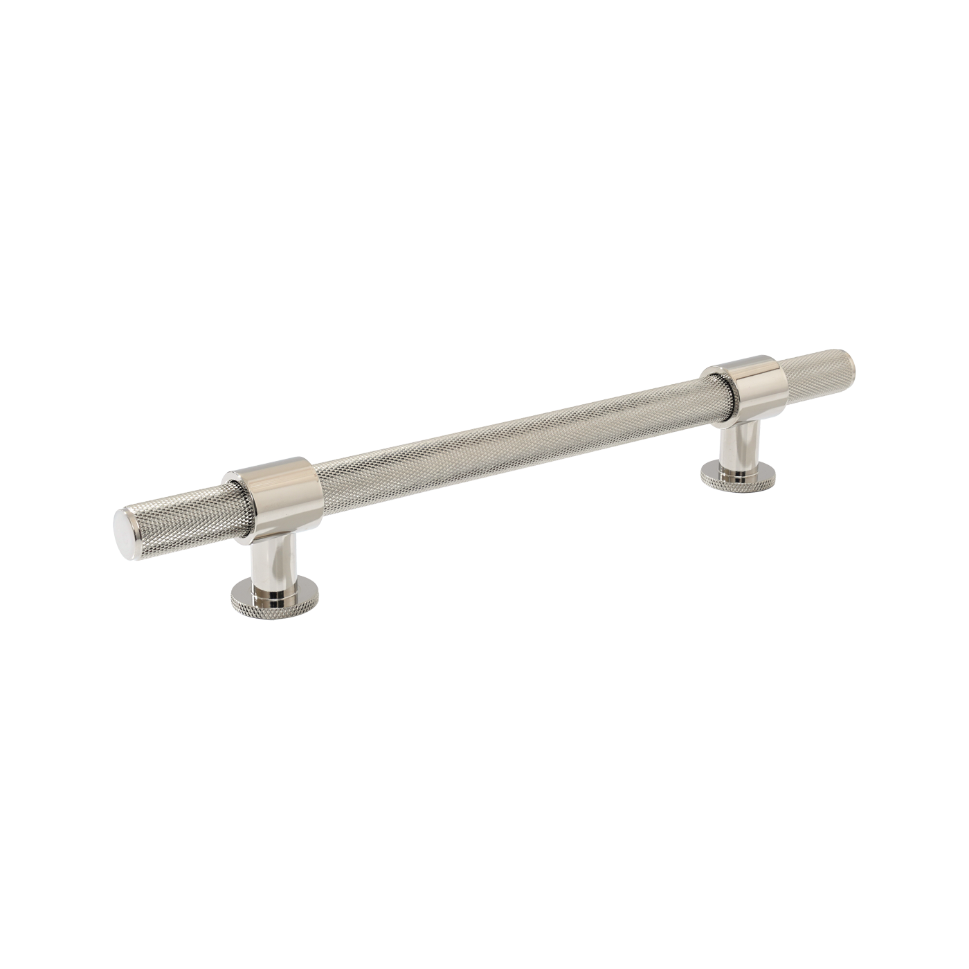 Momo Belgravia Knurled Bar Pull Solid Brass 160mm in Polished Nickel