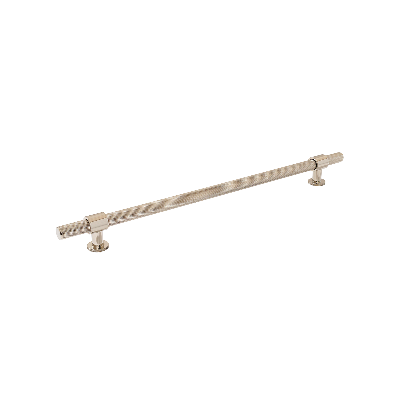 Momo Belgravia Knurled Bar Pull Solid Brass 320mm in Polished Nickel