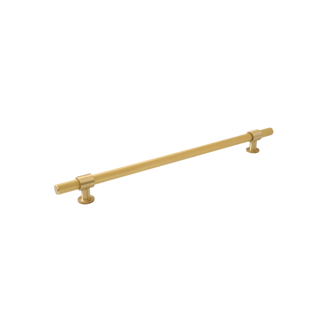 Momo Belgravia Knurled Door Pull with Back to Back Fixing 416mm Brushed Satin Brass