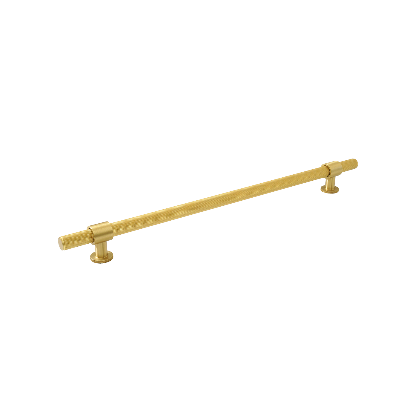 Momo Belgravia Knurled Door Pull with Back to Back Fixing 416mm Brushed Satin Brass