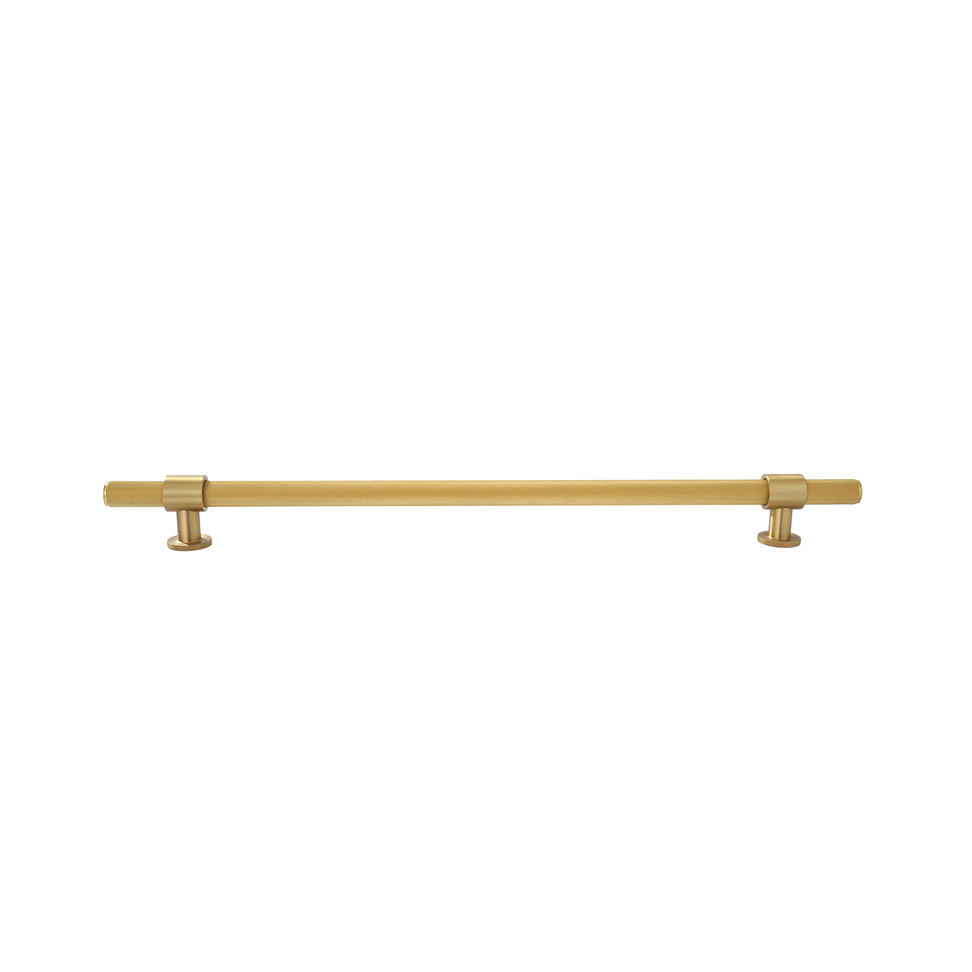 Momo Belgravia Knurled Door Pull with Back to Back Fixing 416mm Brushed Satin Brass (1)