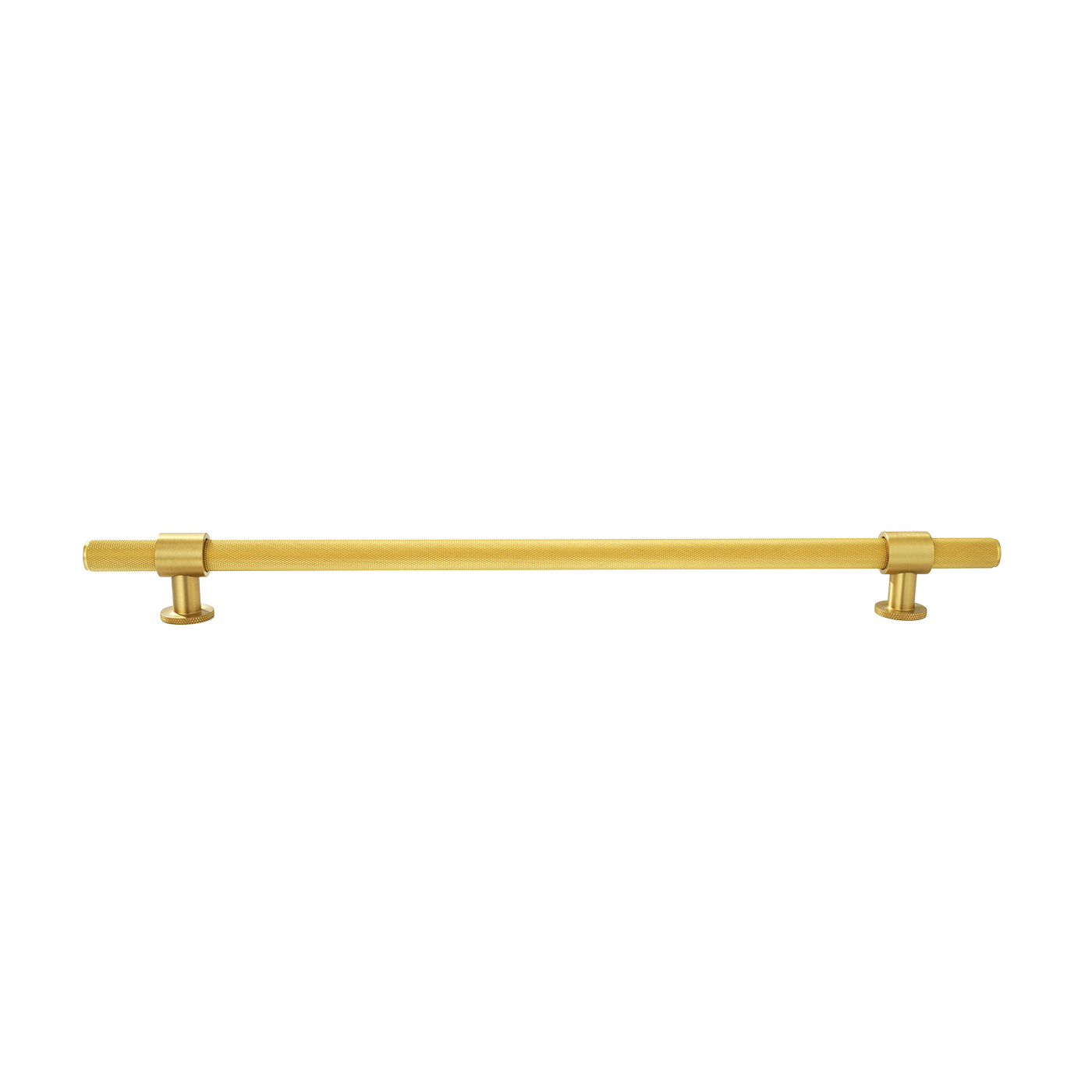 Momo Belgravia Knurled Door Pull with Back to Back Fixing 416mm Brushed Satin Brass (2)