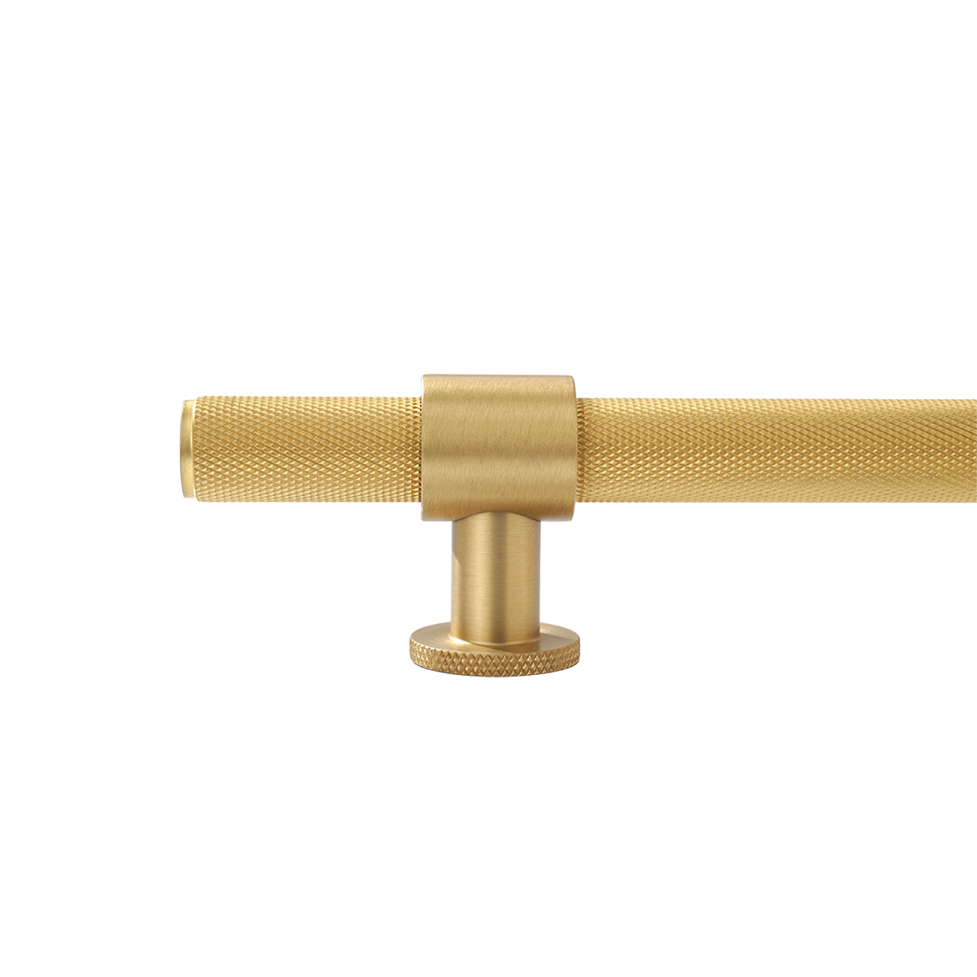 Momo Belgravia Knurled Door Pull with Back to Back Fixing 416mm Brushed Satin Brass (2)