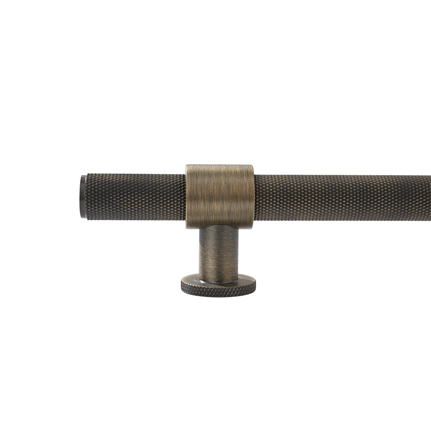 Momo Belgravia Knurled Door Pull with Back to Back Fixing 416mm Dark Brushed Brass (2)