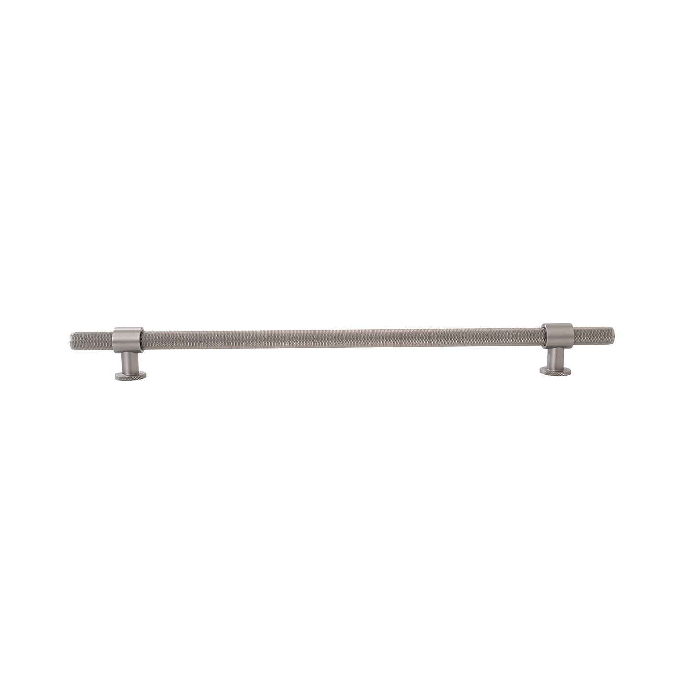 Momo Belgravia Knurled Door Pull with Back to Back Fixing 416mm Dull Brushed Nickel (1)