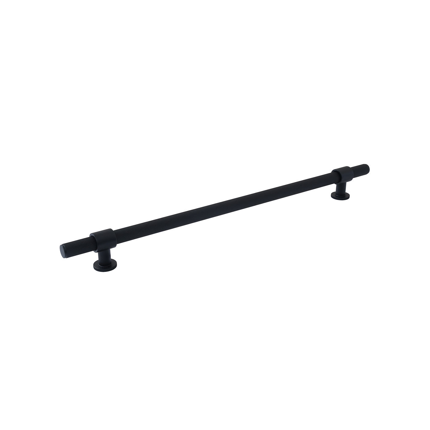 Momo Belgravia Knurled Appliance Pull Solid Brass 416mm in Matt Black