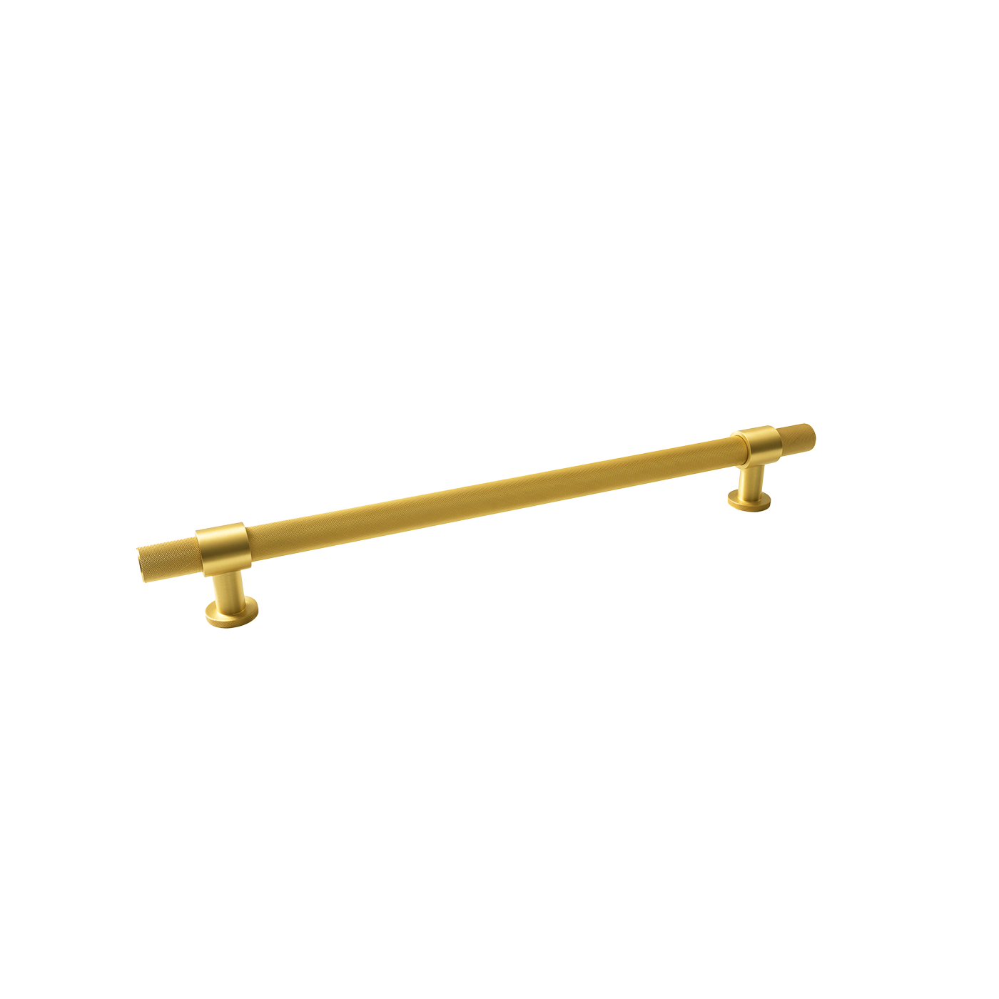 Momo Belgravia Knurled Entry Pull Handle Brushed Satin Brass