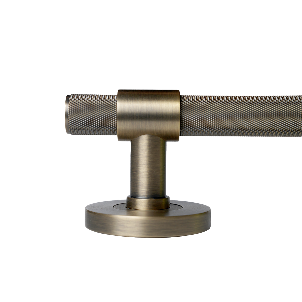 Momo Belgravia Knurled Solid Brass Single Dummy Lever In Dark Brushed Brass (2)