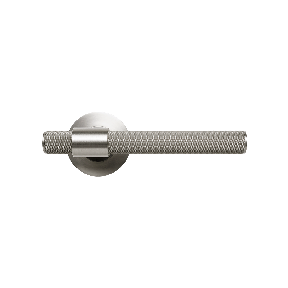 Momo Belgravia Knurled Solid Brass Single Dummy Lever In Dull Brushed Nickel
