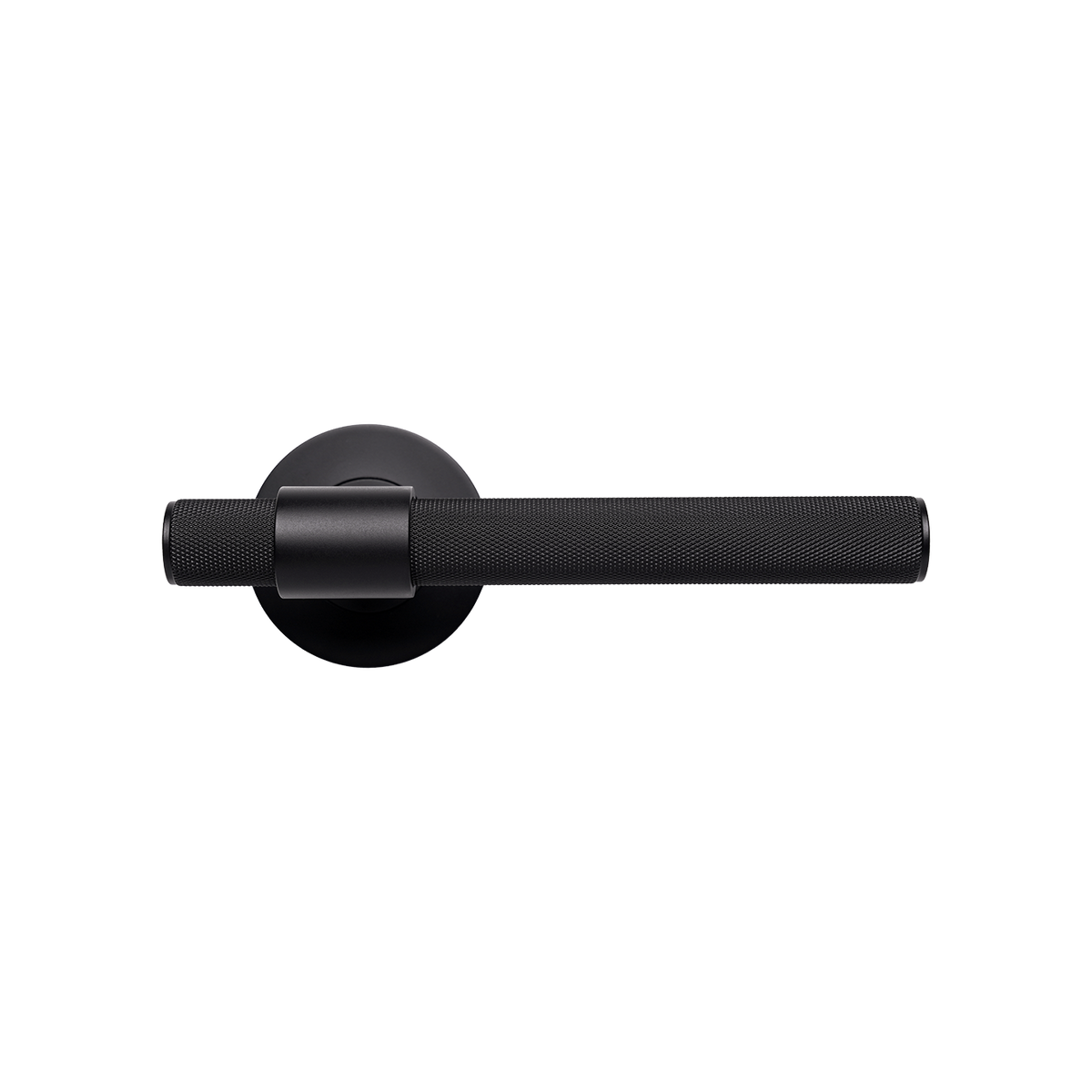 Momo Belgravia Knurled Solid Brass Single Dummy Lever In Matt Black
