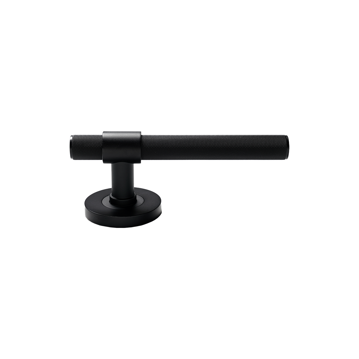 Momo Belgravia Knurled Solid Brass Single Dummy Lever In Matt Black (1)