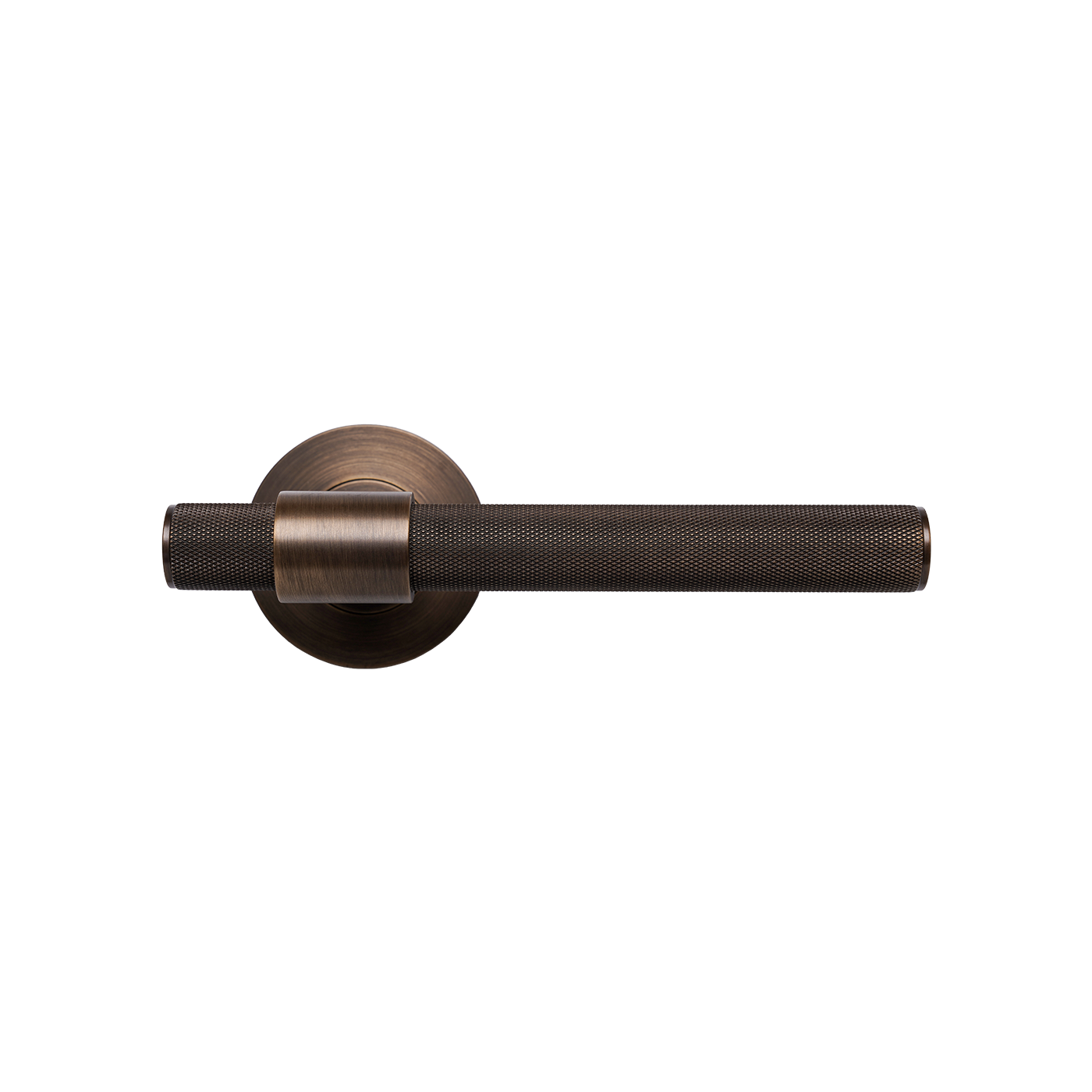 Momo Belgravia Solid Brass Knurled Tubular Latch Passage Lever Set In Bronze (1)
